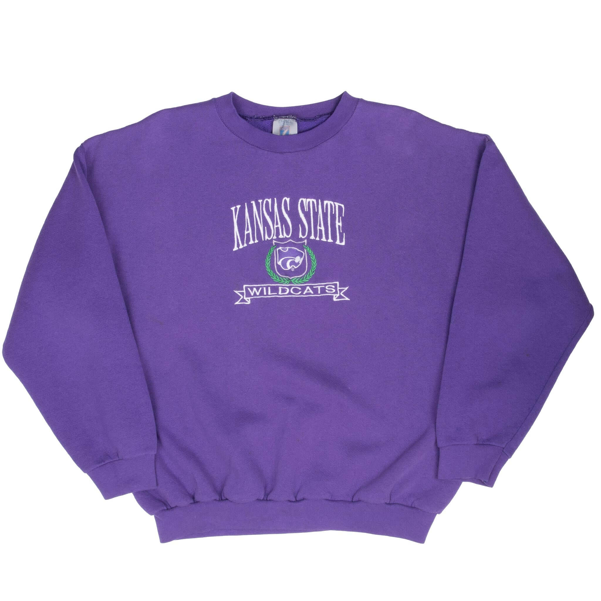Vintage Ncaa Kansas State Wilcats Purple Sweatshirt 1990S Size XL
