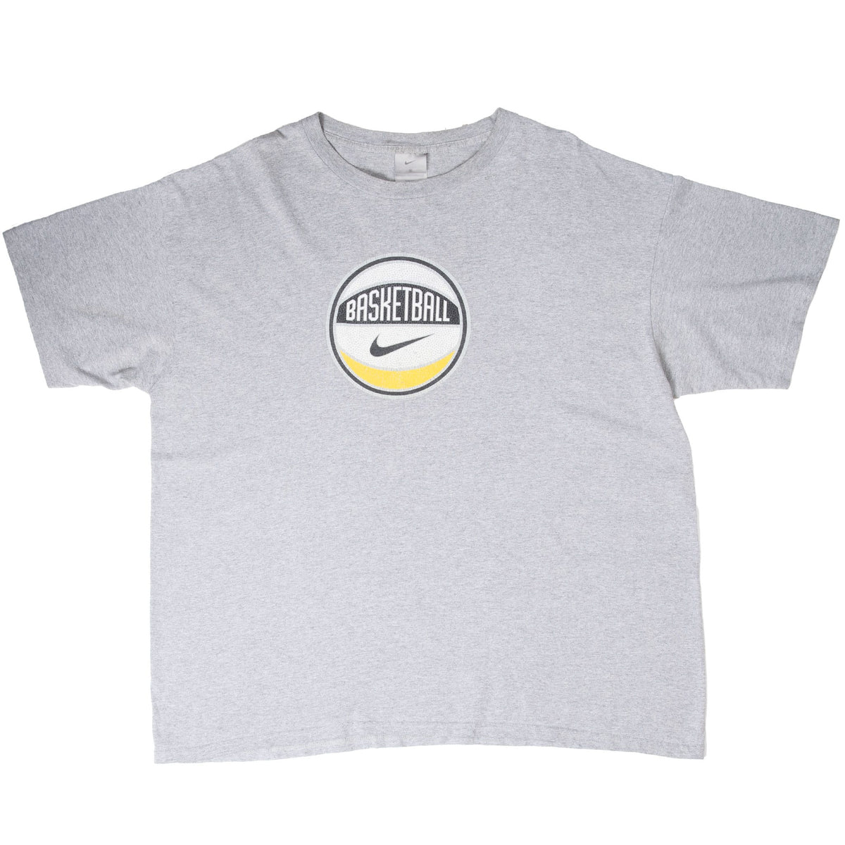 Full front view of grey Nike Basketball short-sleeve T-shirt