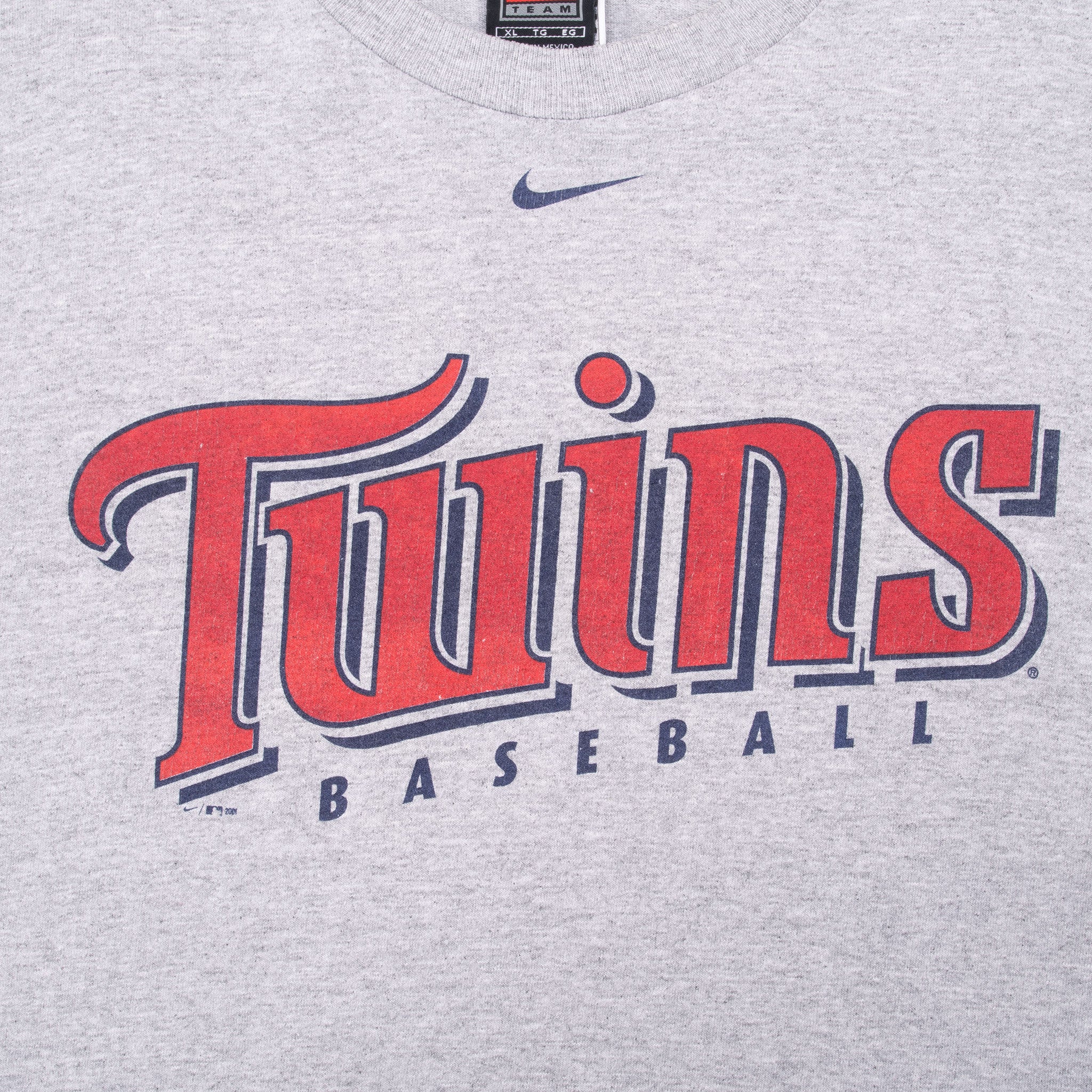 Vintage Nike Mlb Minnesota Twins Center Swoosh Tee Shirt 2001 Size XL