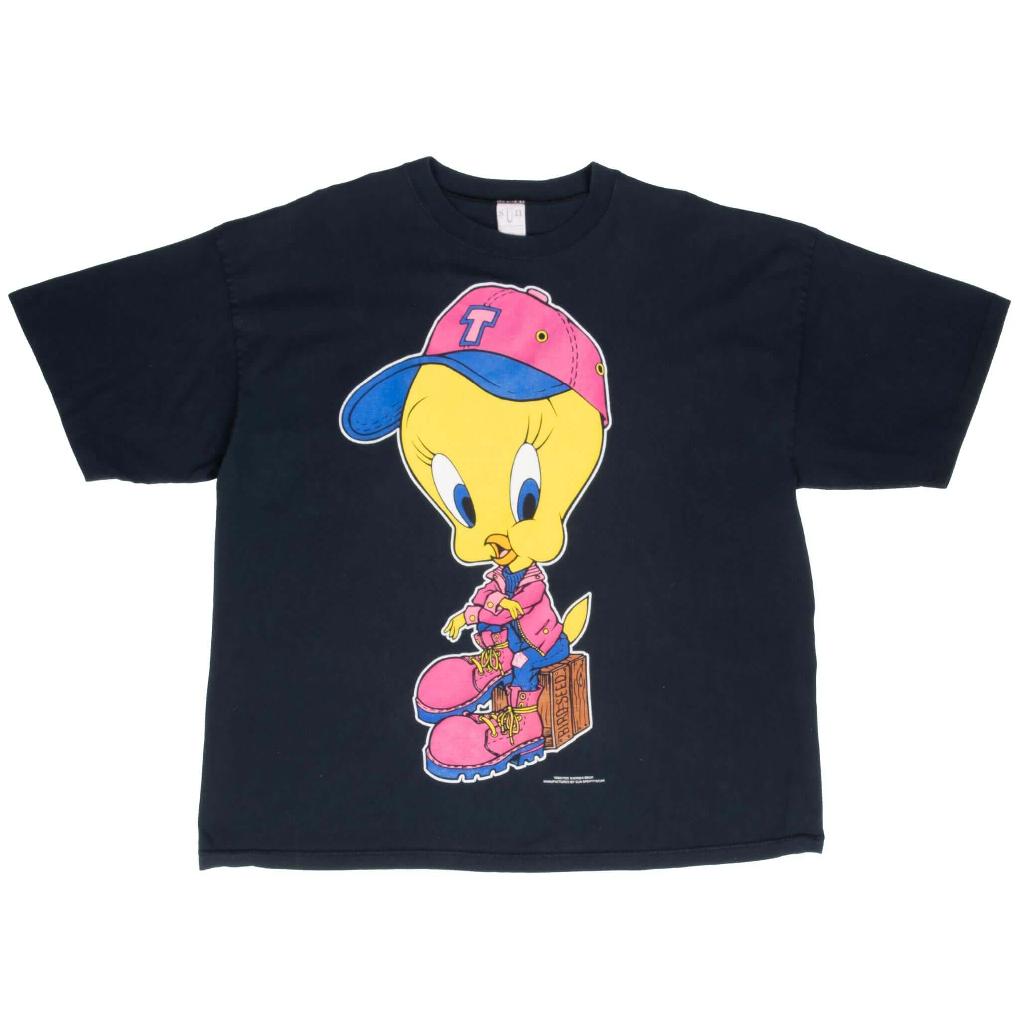 Vintage Looney Tunes Tweety 1995 Tee Shirt Size XL Made In Usa With Single Stitch Sleeves