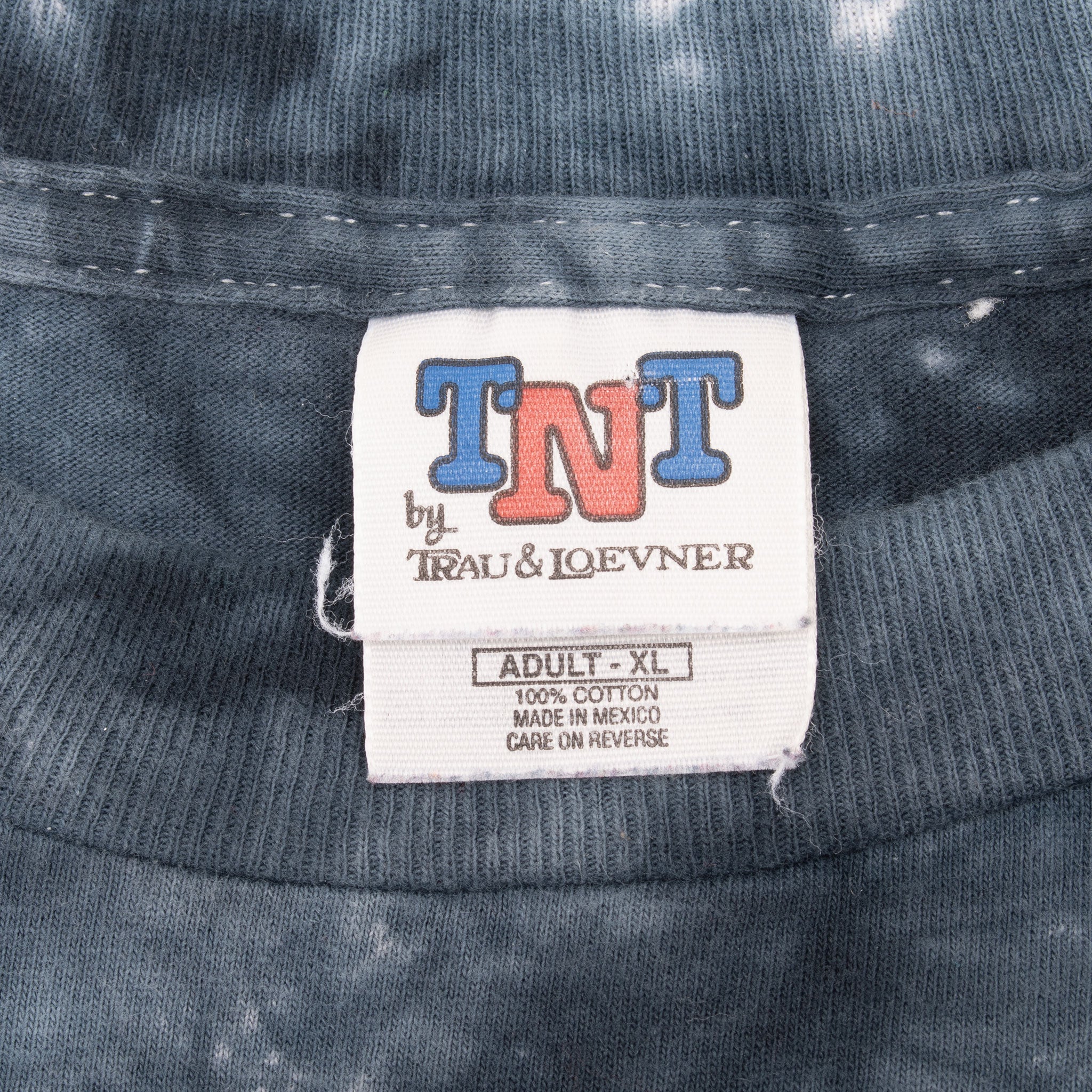 Vintage Animal Print Wolf Tie Dye Tee Shirt 1990S Size XL