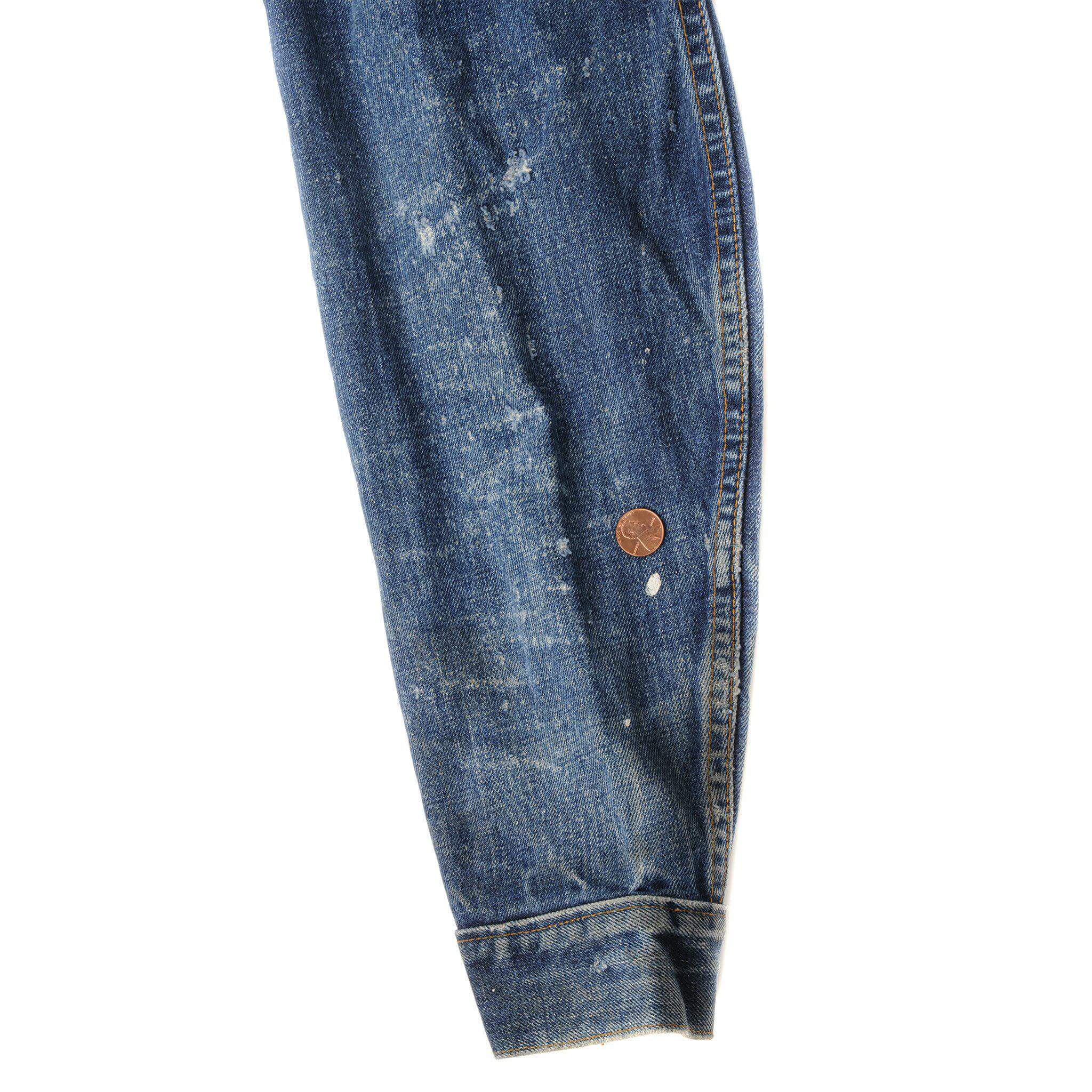 VINTAGE LEVIS TYPE 3 JACKET 2 POCKETS SINGLE STITCH SIZE 42 MADE IN USA