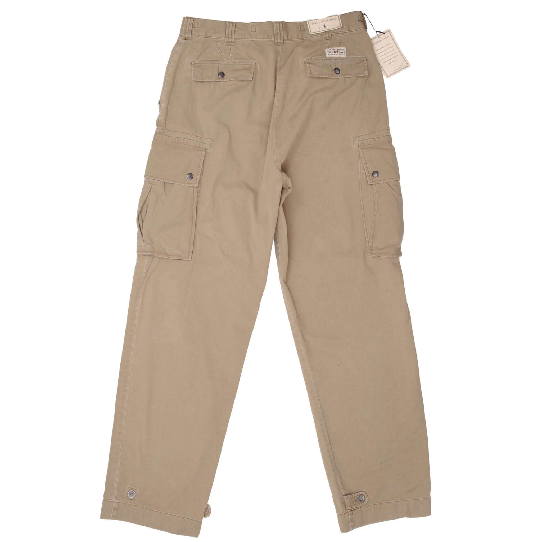 VINTAGE POLO RALPH LAUREN CARGO PANTS 1990S SIZE 33X34 DEADSTOCK