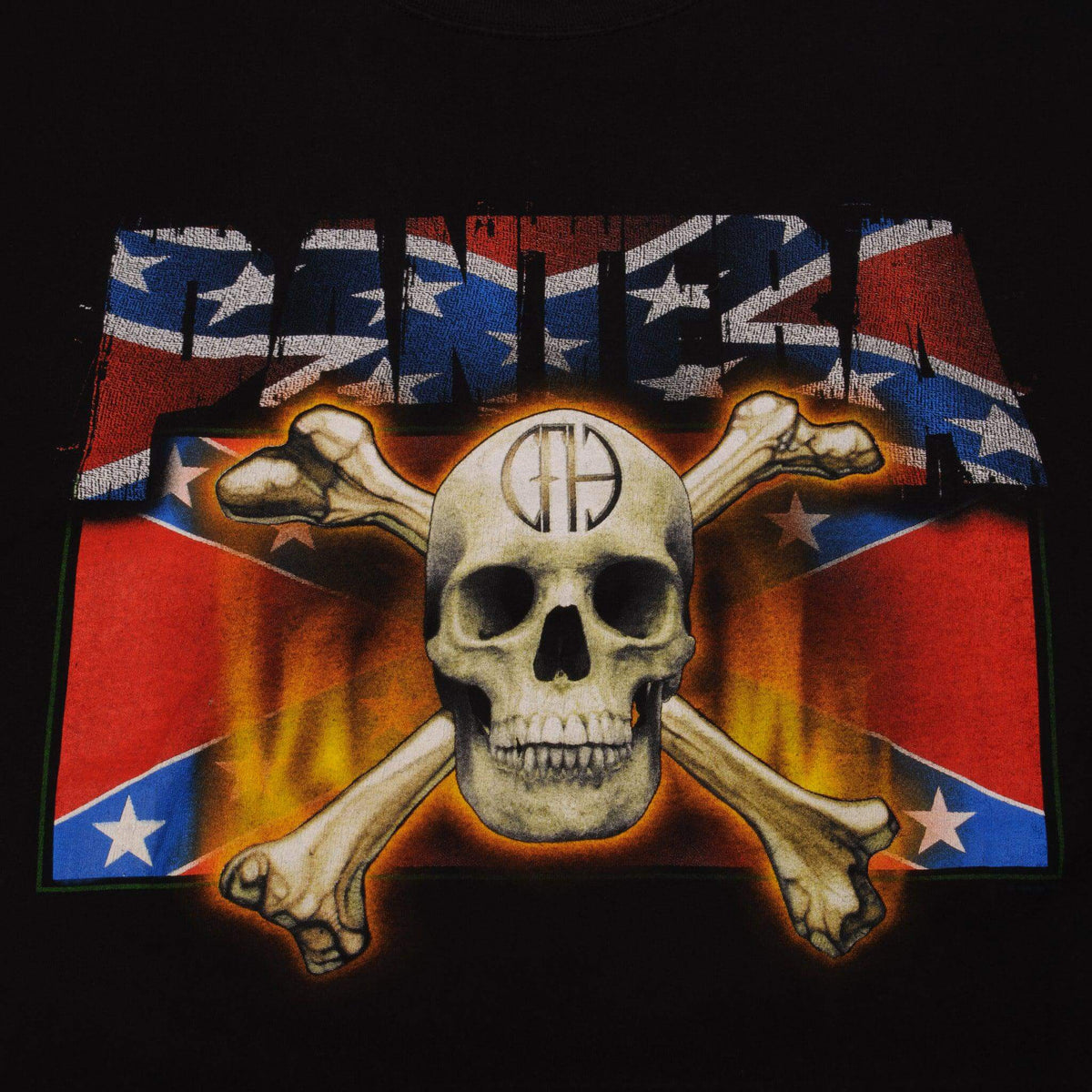 Vintage Skull Pantera Tee Shirt from the 90's Size 2XL, with single stitch sleeves.