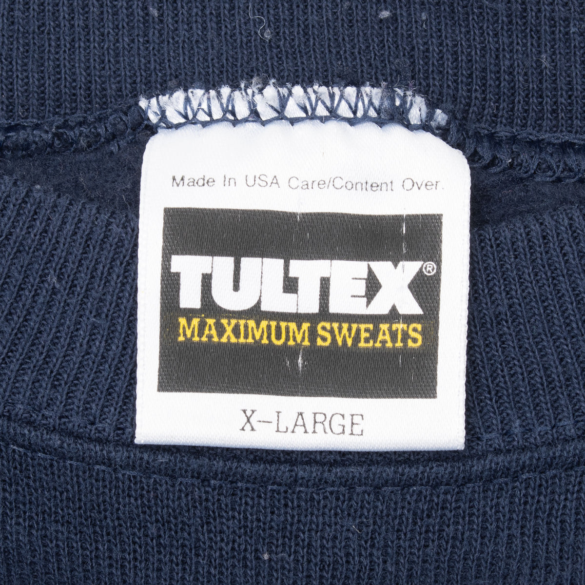 Tultex Maximum Sweats X-Large Made in USA neck label