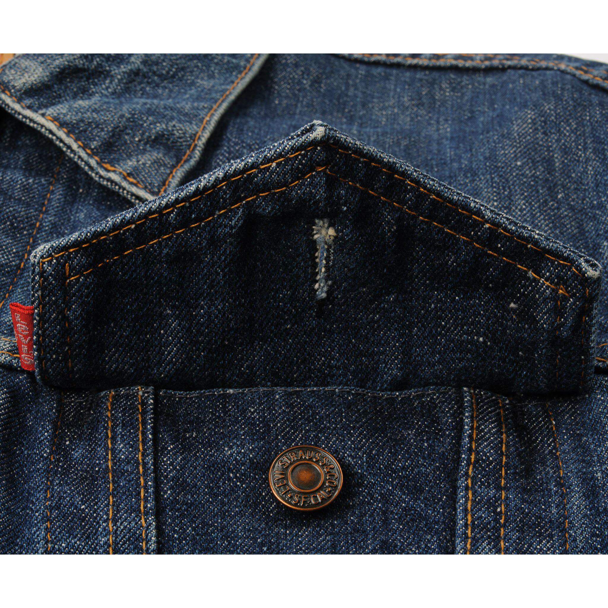 VINTAGE LEVIS JACKET SINGLE STITCH SIZE 44 MADE IN USA