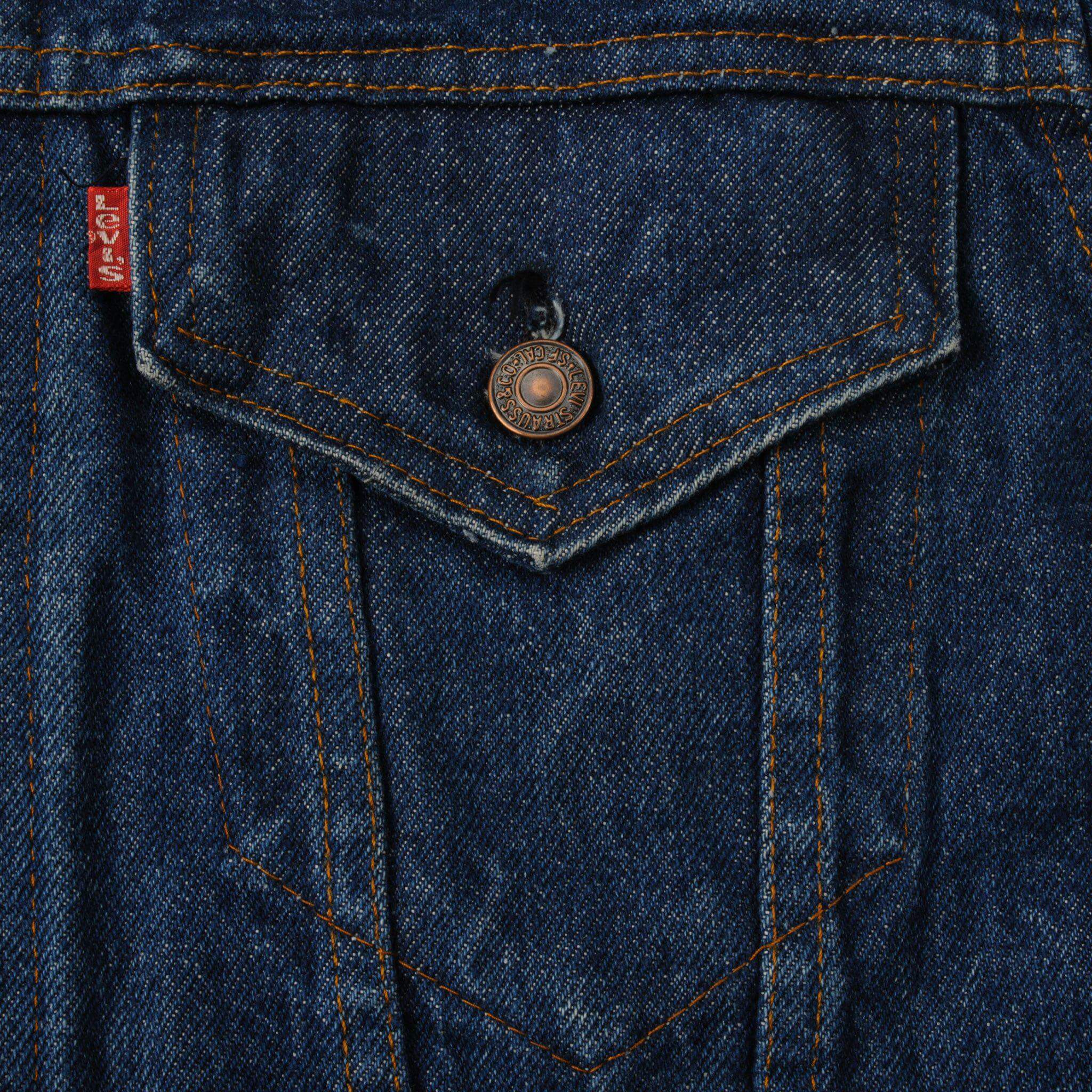 VINTAGE LEVIS TYPE 3 JACKET 2 POCKETS SINGLE STITCH SIZE 42 MADE IN USA