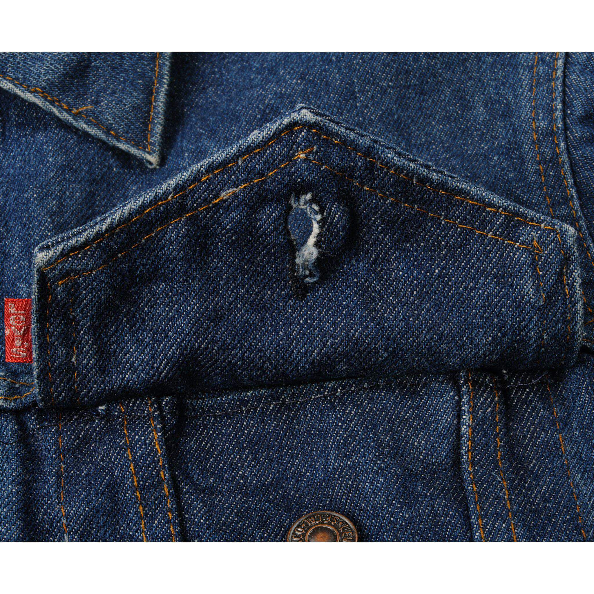 VINTAGE LEVIS TYPE 3 JACKET 2 POCKETS SINGLE STITCH SIZE 42 MADE IN USA