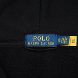 Vintage Ralph Lauren Button Up Black And Grey Hoodie Sweatshirt Size 2XL