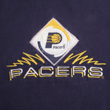 Vintage Nba Indiana Pacers Embroidered Tee Shirt Size Large Made In Usa With Single Stitch Sleeves