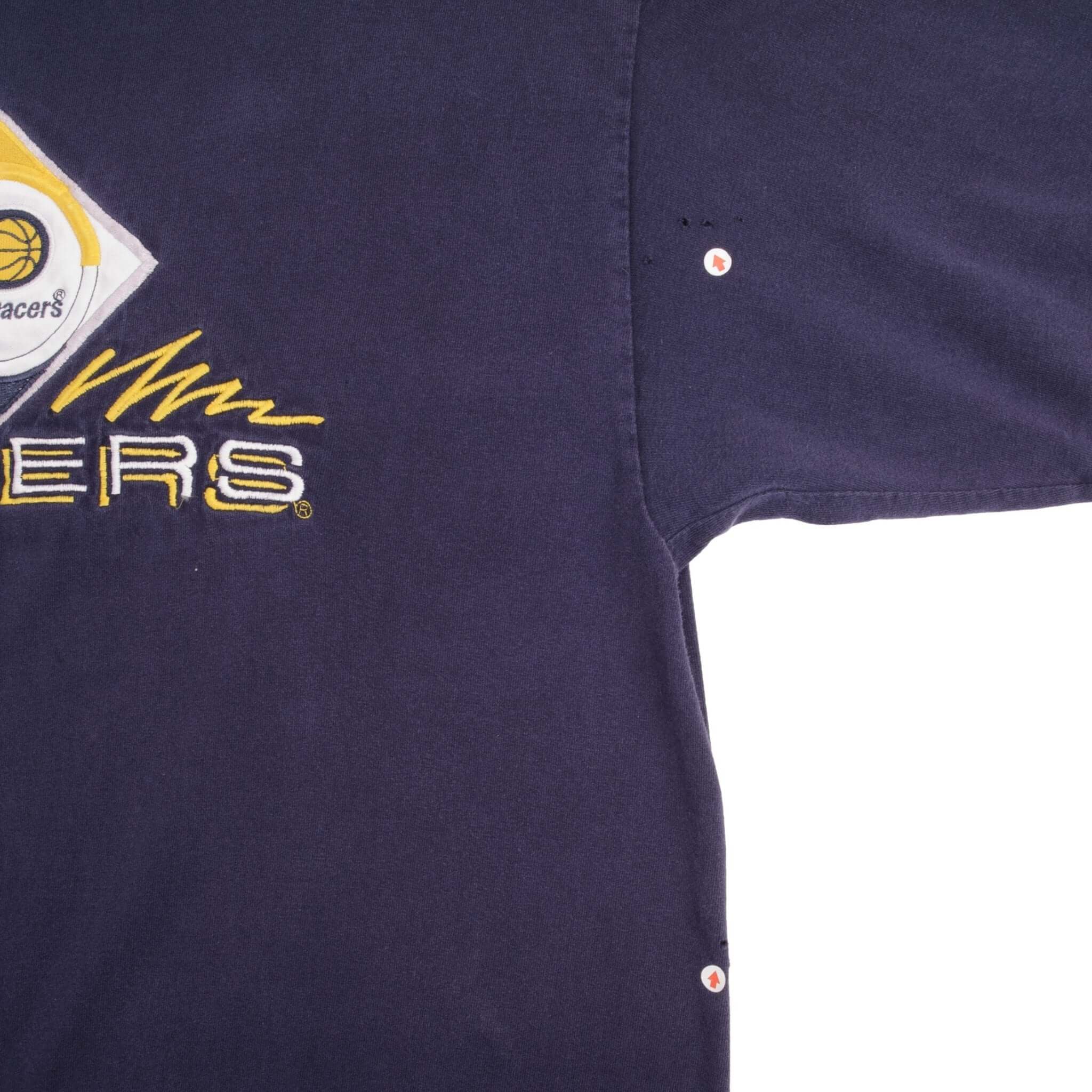 VINTAGE NBA INDIANA PACERS EMBROIDERED TEE SHIRT 1990S SIZE LARGE MADE IN USA