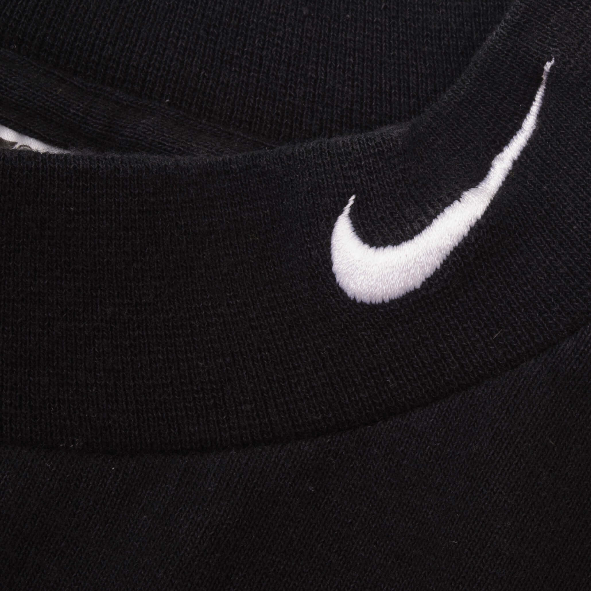 Vintage Black Nike Long Sleeve High Neck 1990s Heavy Weight Tee Shirt Size XL Made In USA