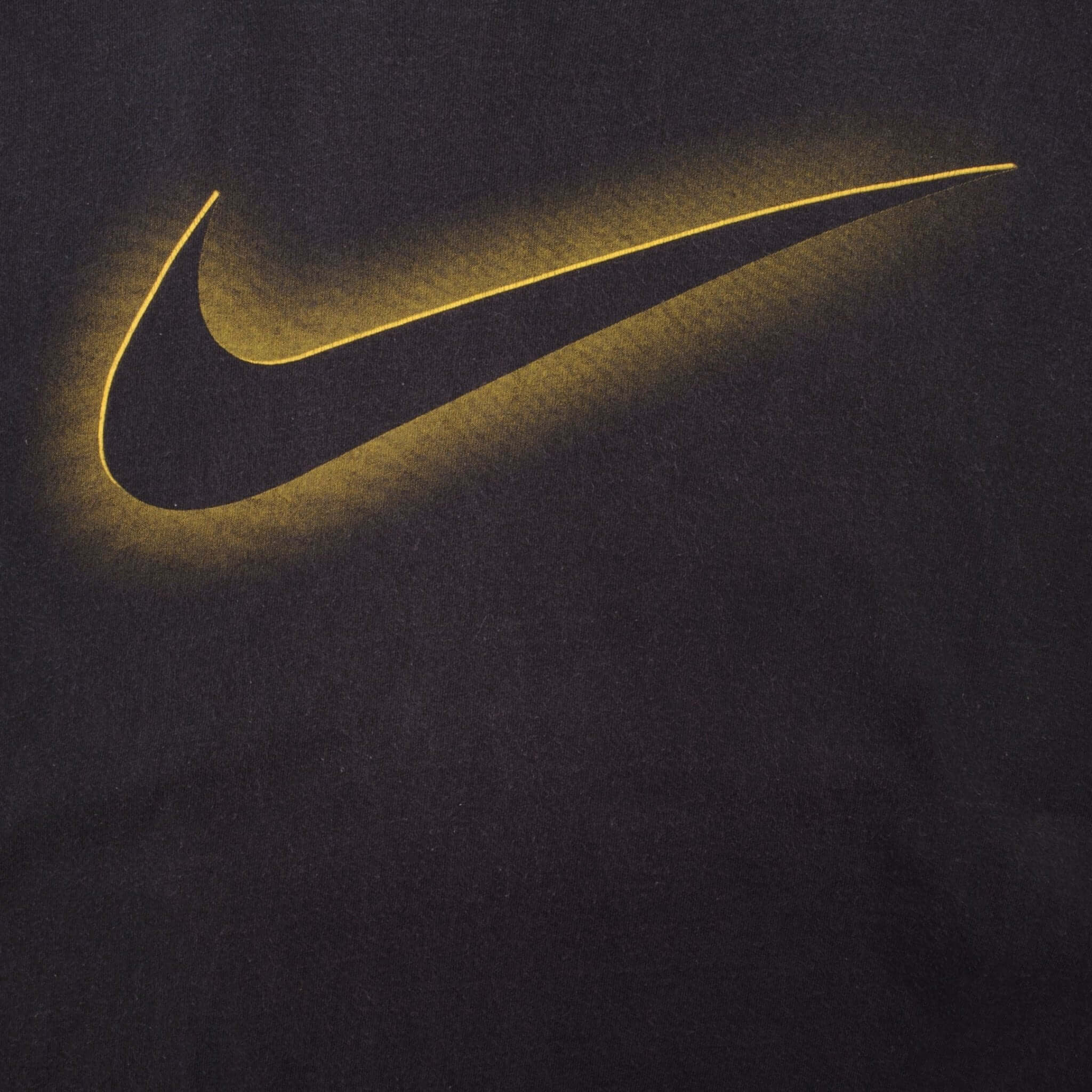 Vintage Nike Big Swoosh Definition Black Tee Shirt Late 1990s Size Large Made In USA.