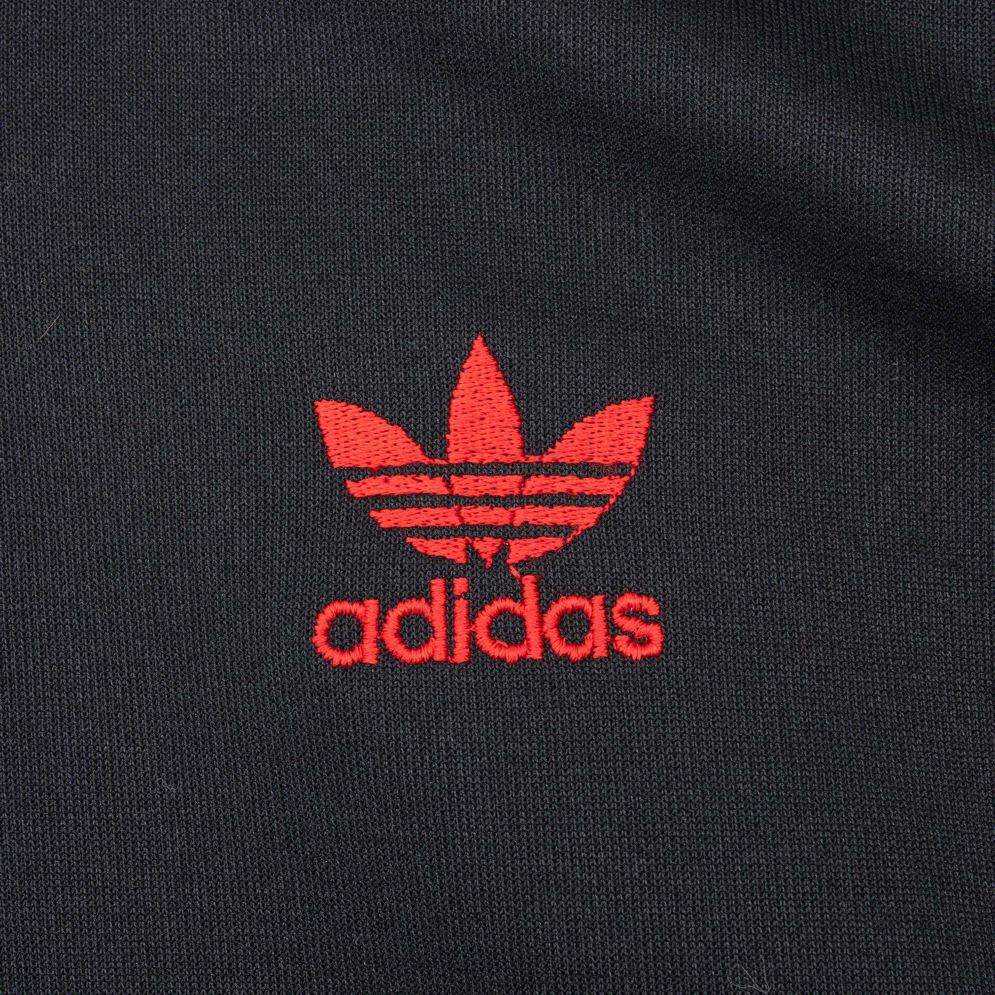 Vintage Adidas Black And Red Track Jacket 1980S Size Large