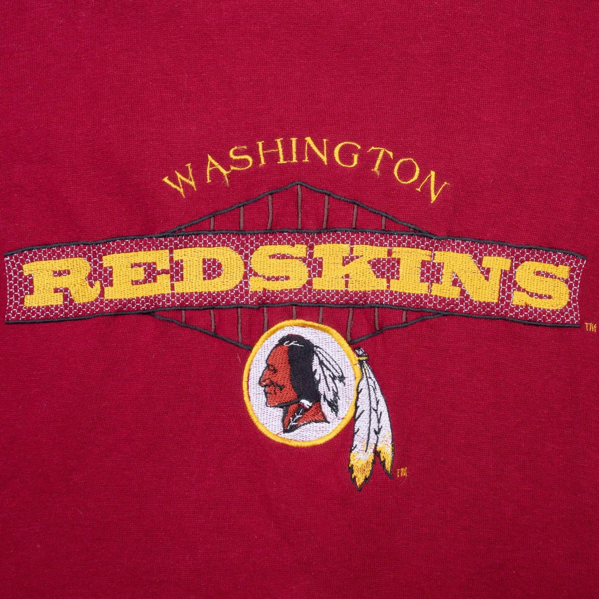 Vintage Nfl Washington Redskins Embroidered Sweatshirt 1990S Size Medium