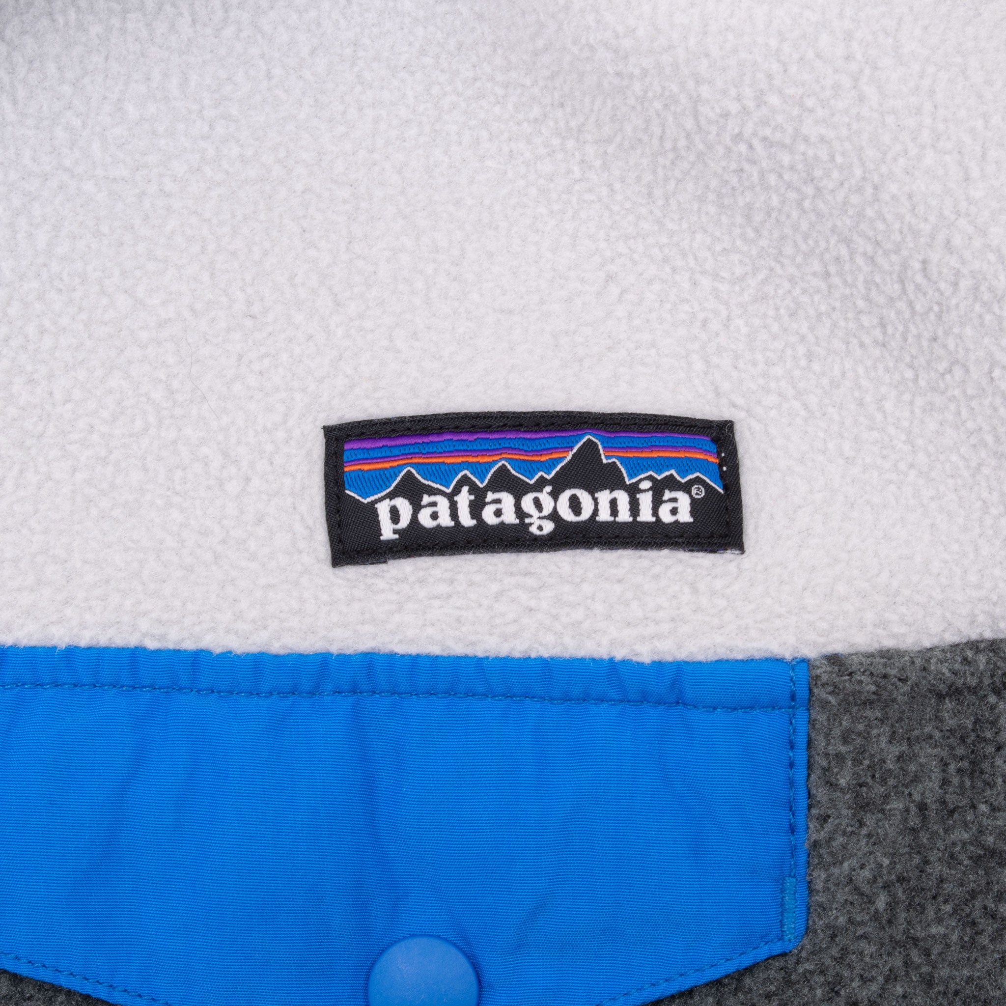 Vintage Patagonia Snap T Synchilla Zip Up Grey And White Woman Fleece Jacket Size Large