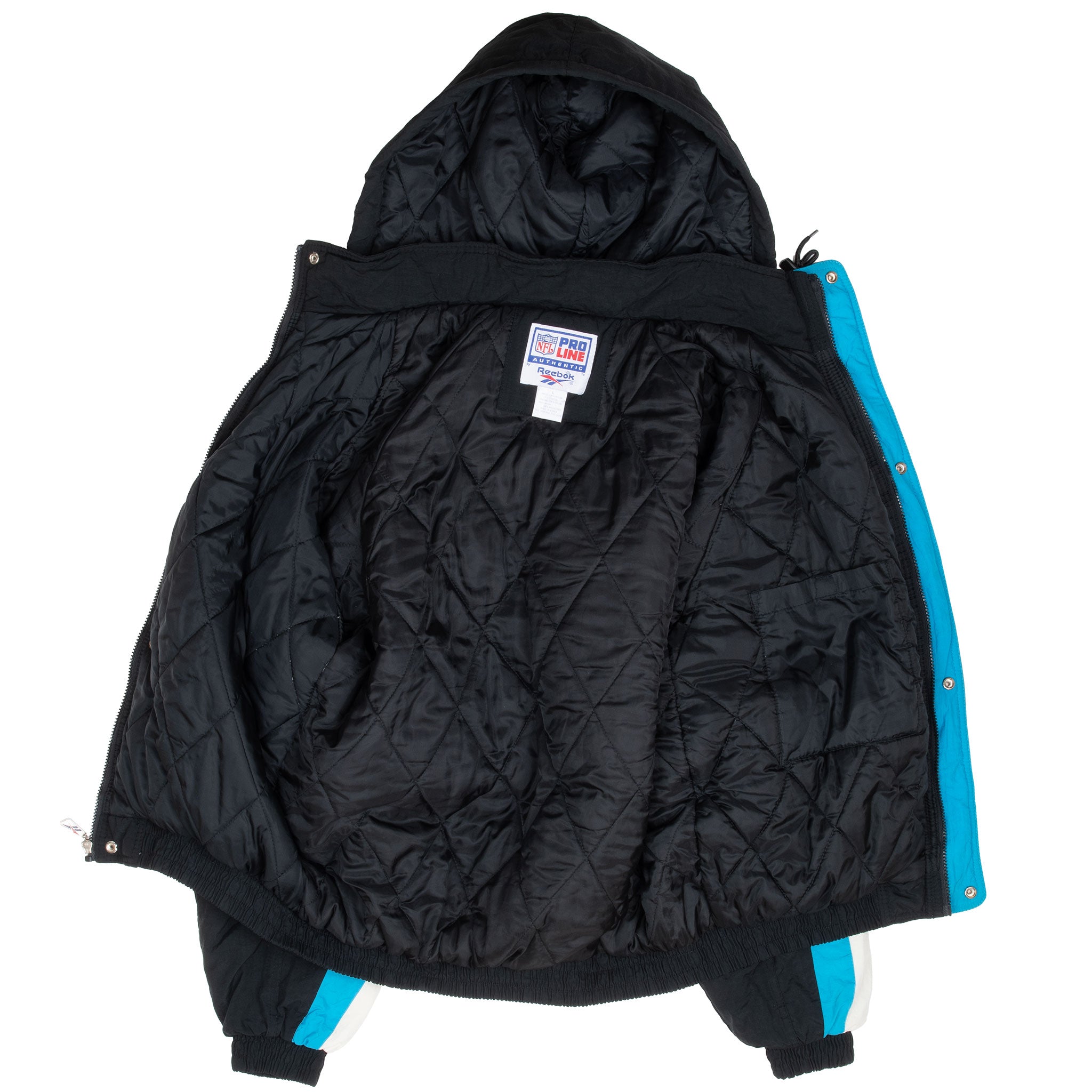 Vintage Nfl Carolina Panthers Hooded Windbreaker Jacket 1990S Size Large