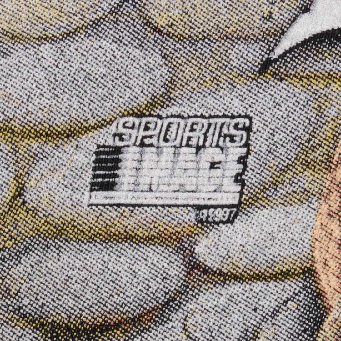 VINTAGE NASCAR ALL OVER PRINT GORDON JURASSIC PARK 1997 TEE SHIRT LARGE MADE USA