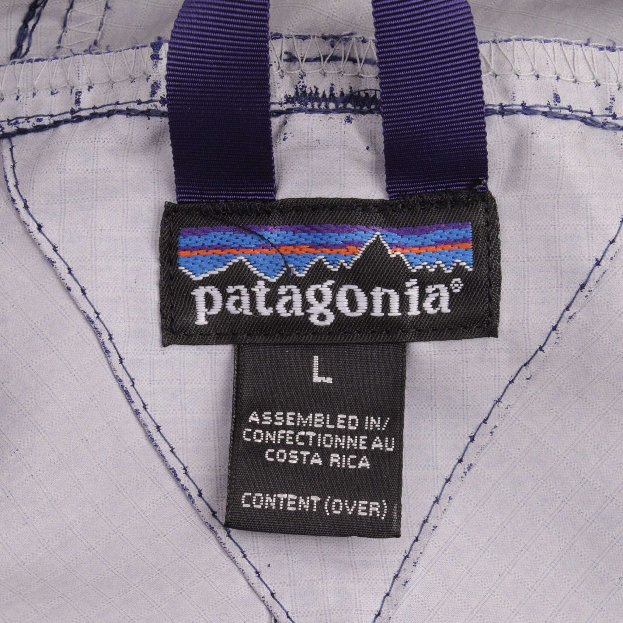 Vintage Patagonia Windbreaker Purple Jacket With Hood Size Large 1990s