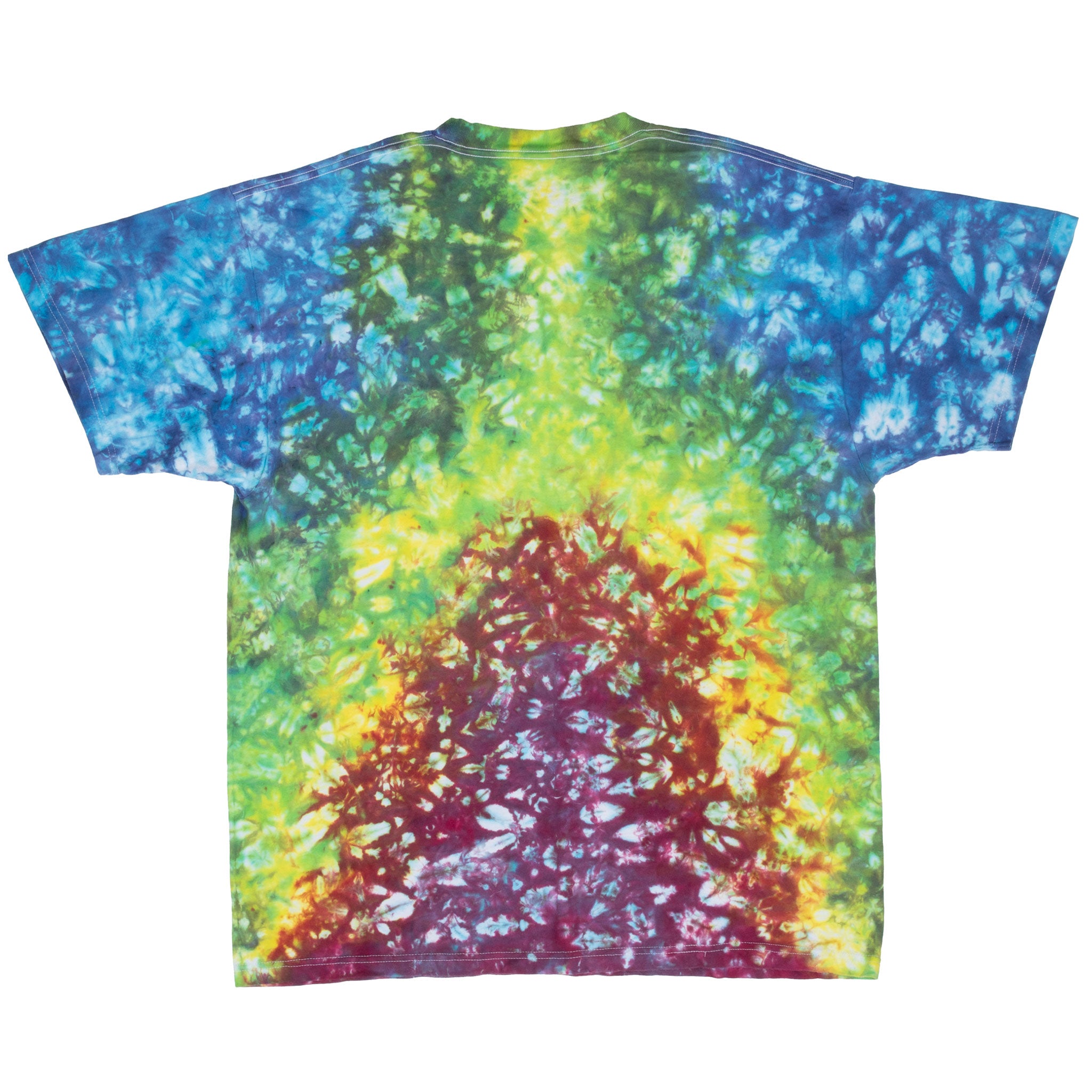 Tie-dye t-shirt with a vibrant, multicolored pattern on a white background Vintage Tie Dye Tee Shirt Size Large 2000S