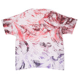 Vintage All Over Print Red Purple White Tee Shirt Size XL Made In Usa Single Stitch