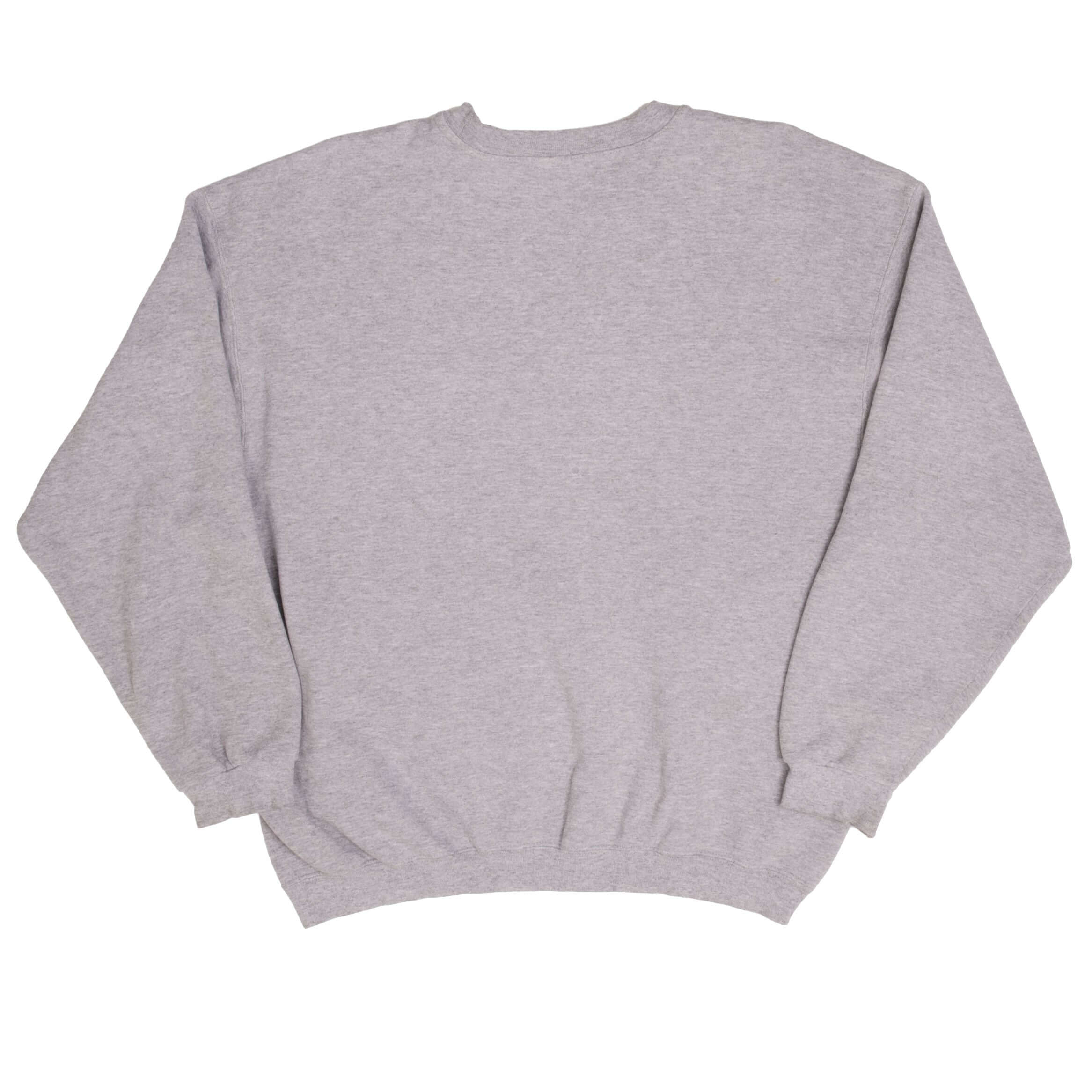 Vintage Nike Classic Swoosh Gray Crewneck Sweatshirt 1990S Size Large Made In USA