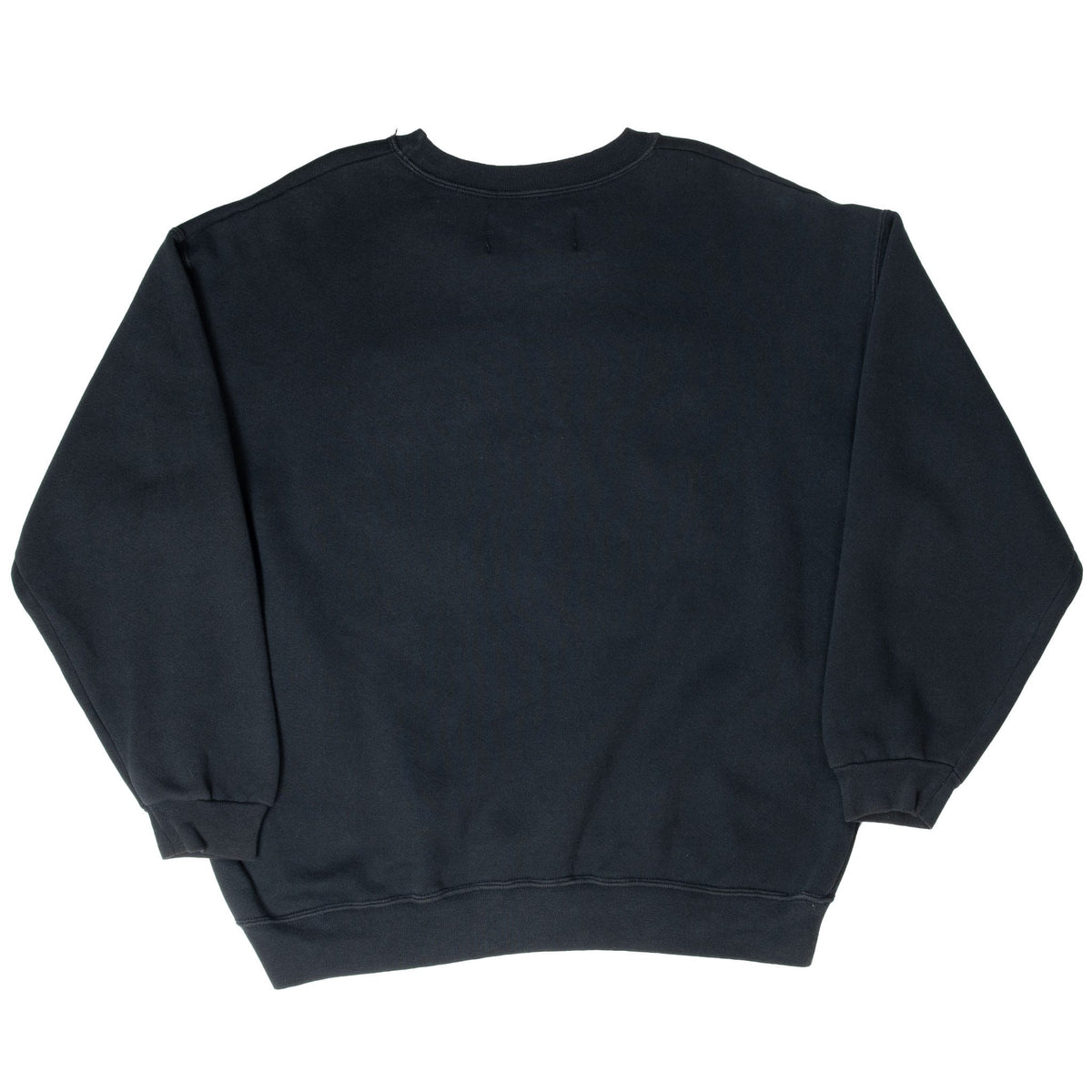 Back of black Highland High School Bulldogs crewneck sweatshirt