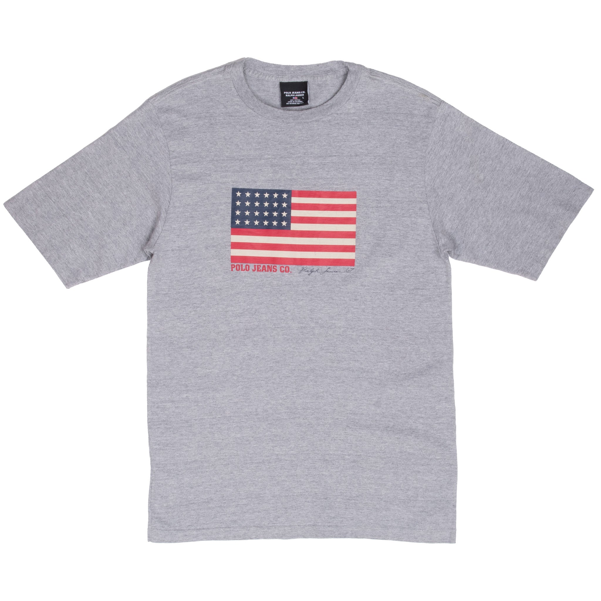 Vintage Ralph Lauren Polo Jeans Flag Tee Shirt 2000S Size Small