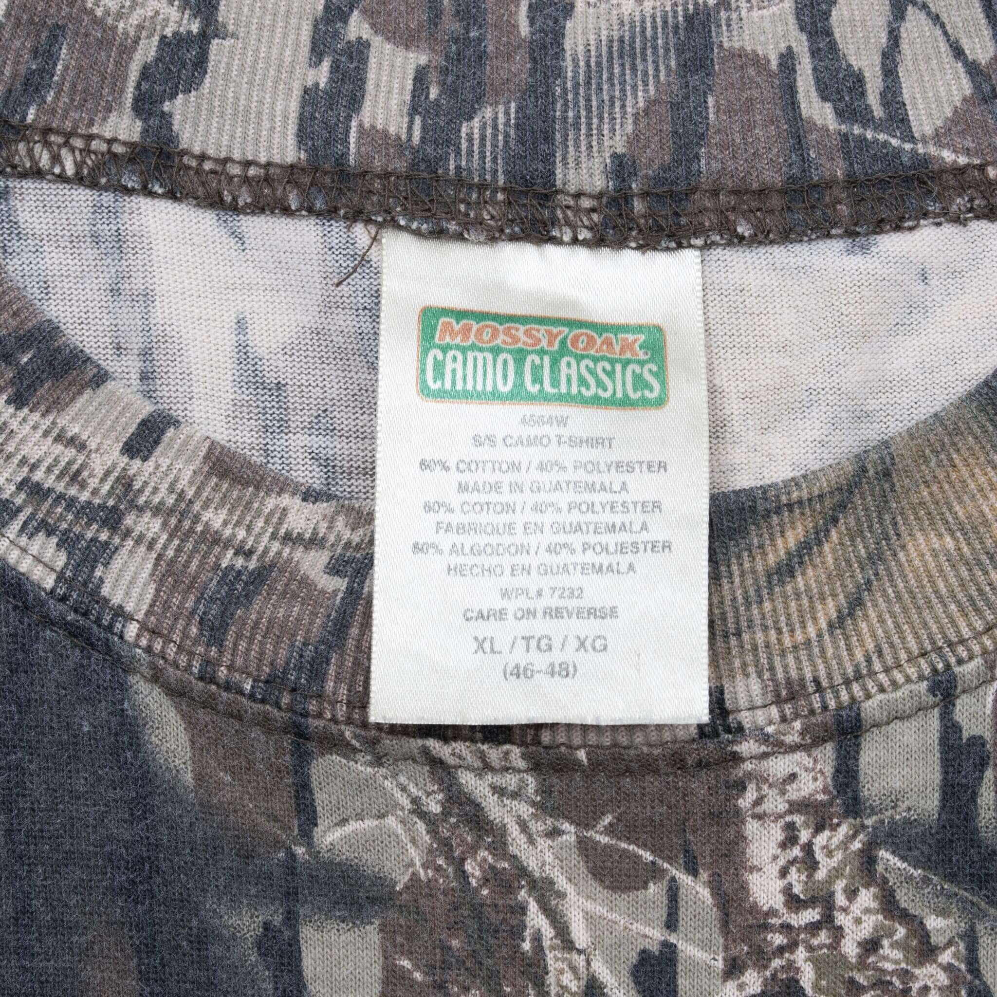 Vintage Hunting Mossy Oak Break Up Camo Pocket Tee Shirt Size XL