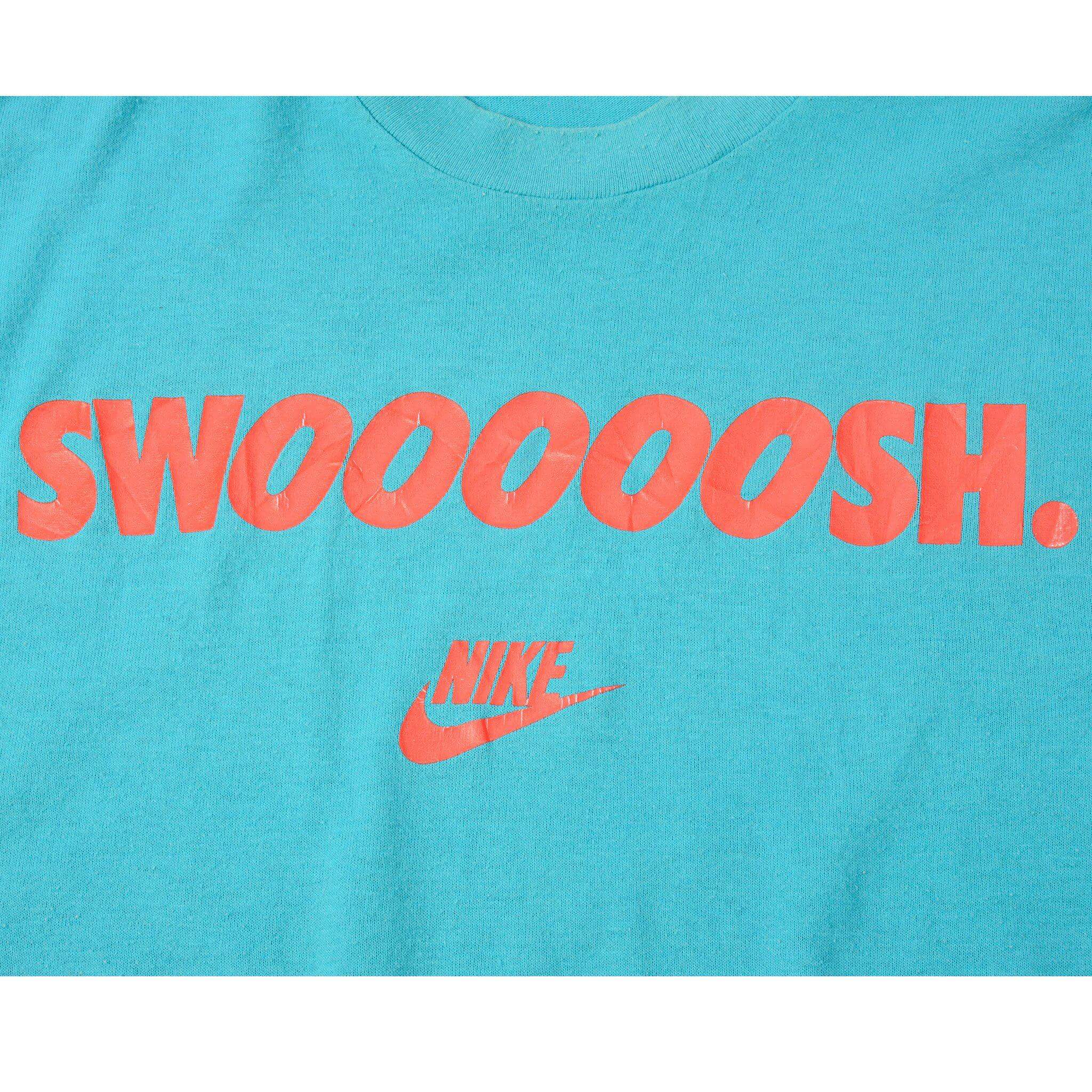 VINTAGE NIKE TEE SHIRT SWOOSH SIZE MEDIUM MADE IN USA 1987-1992