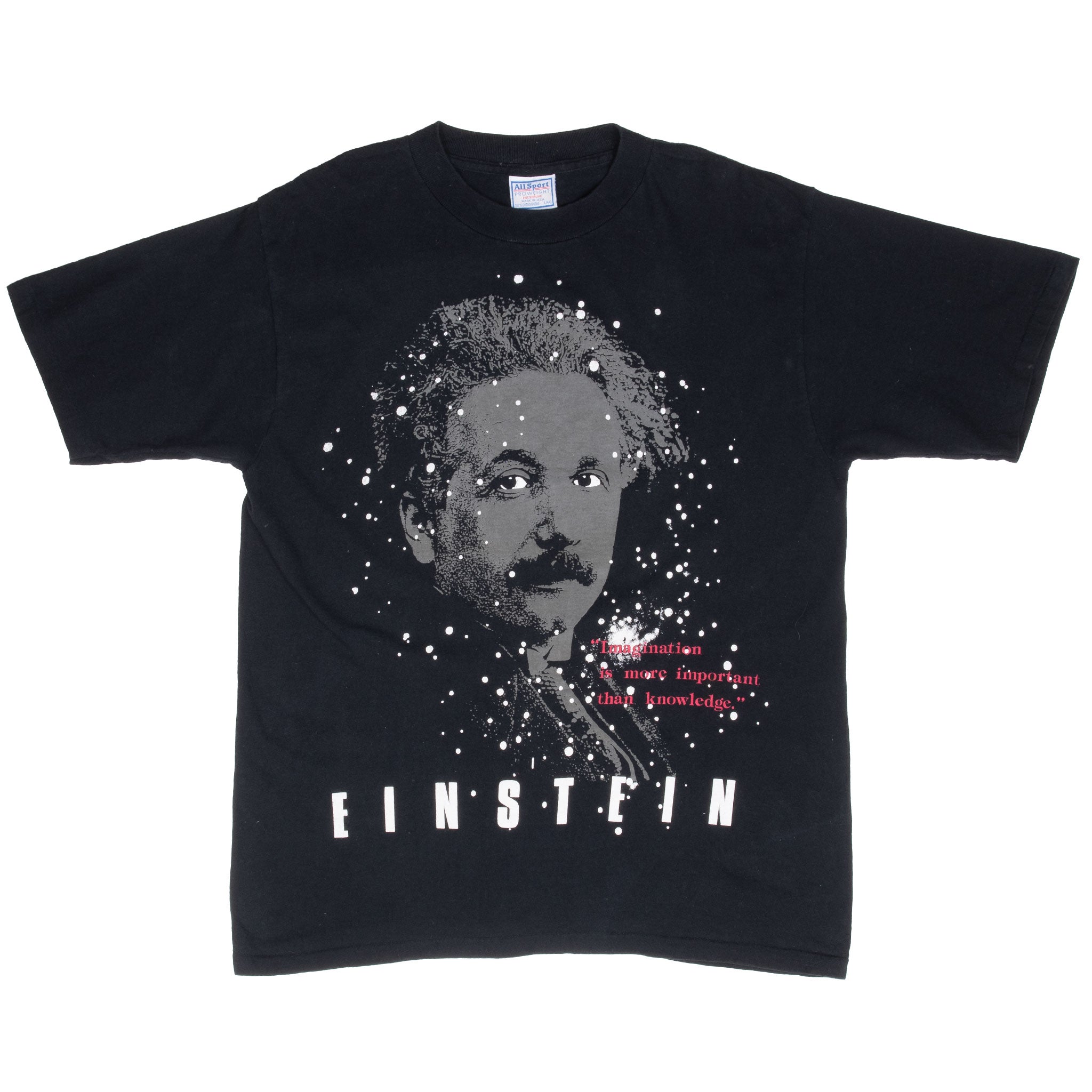 Vintage Albert Einstein 1990S Tee Shirt Size Large Made In Usa With Single Stitch Sleeves