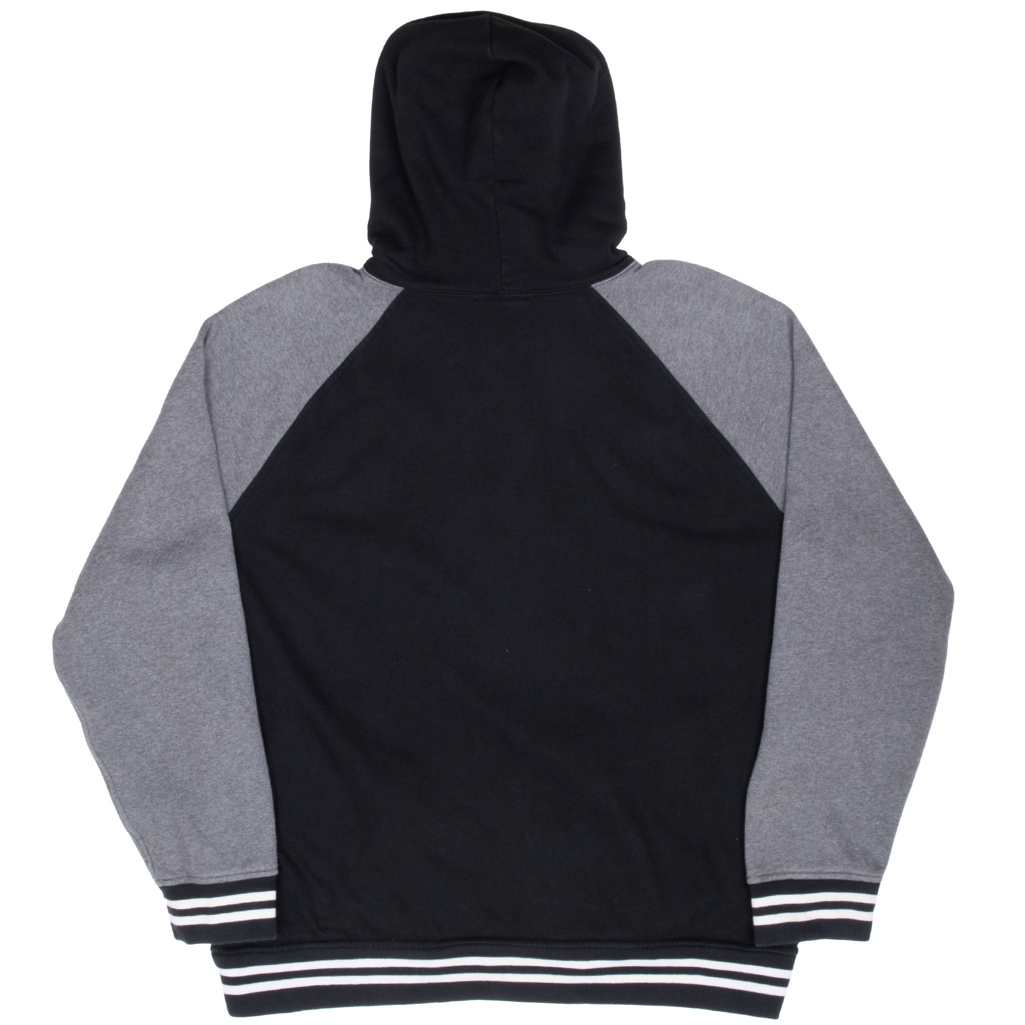 Vintage Ralph Lauren Button Up Black And Grey Hoodie Sweatshirt Size 2XL