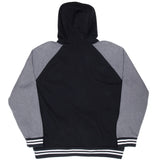 Vintage Ralph Lauren Button Up Black And Grey Hoodie Sweatshirt Size 2XL