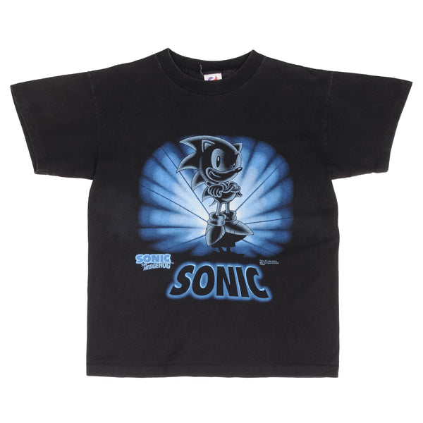 Vintage Sonic The Hedgehog & Knuckles Sega 1995 Tee Shirt Size Large Youth (14/16) With Single Stitch Sleeves