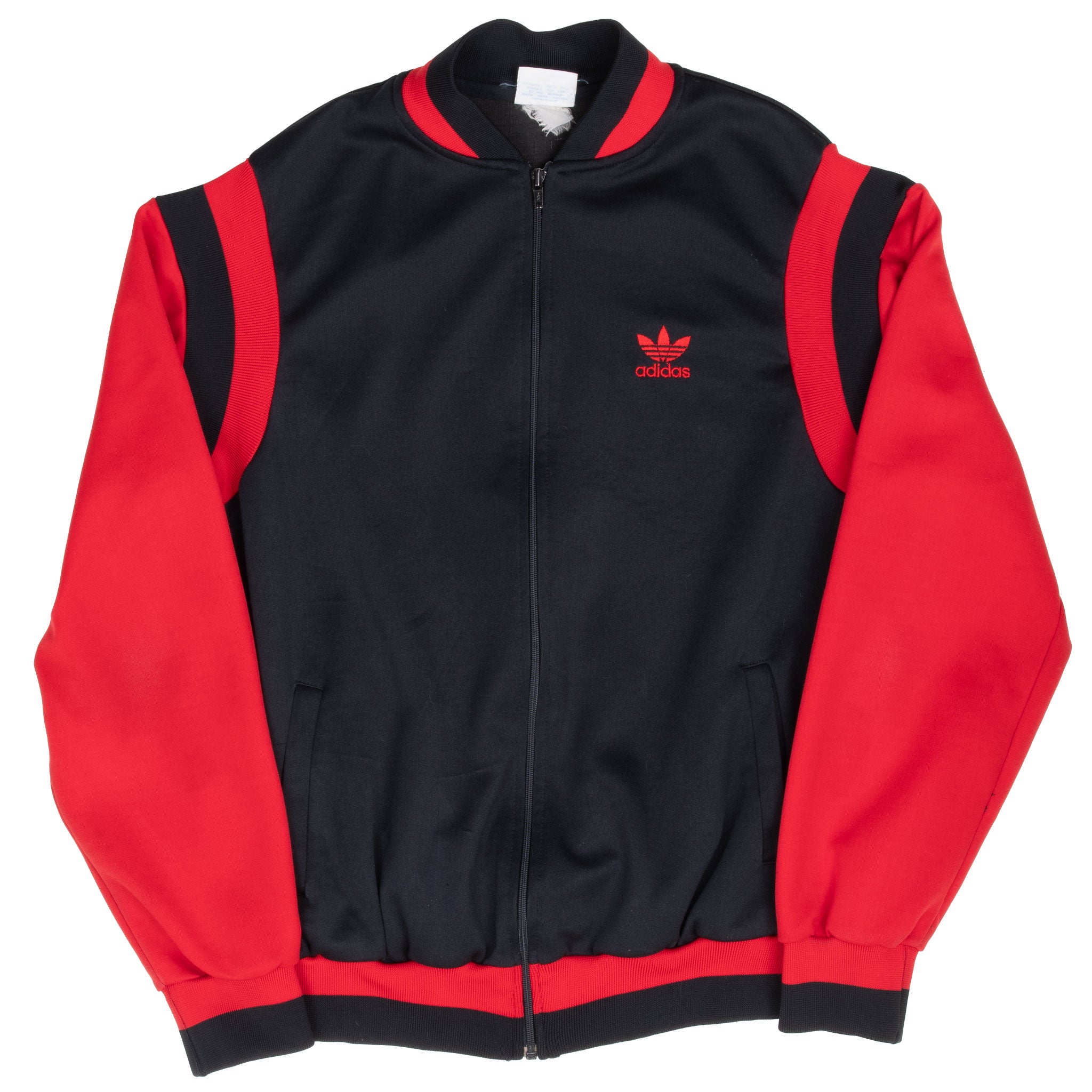 Vintage Adidas Black And Red Track Jacket 1980S Size Large