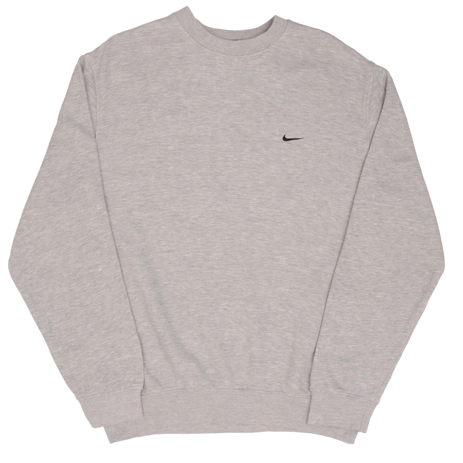 Vintage Nike Classic Swoosh Gray Crewneck Sweatshirt 2000s Size Large