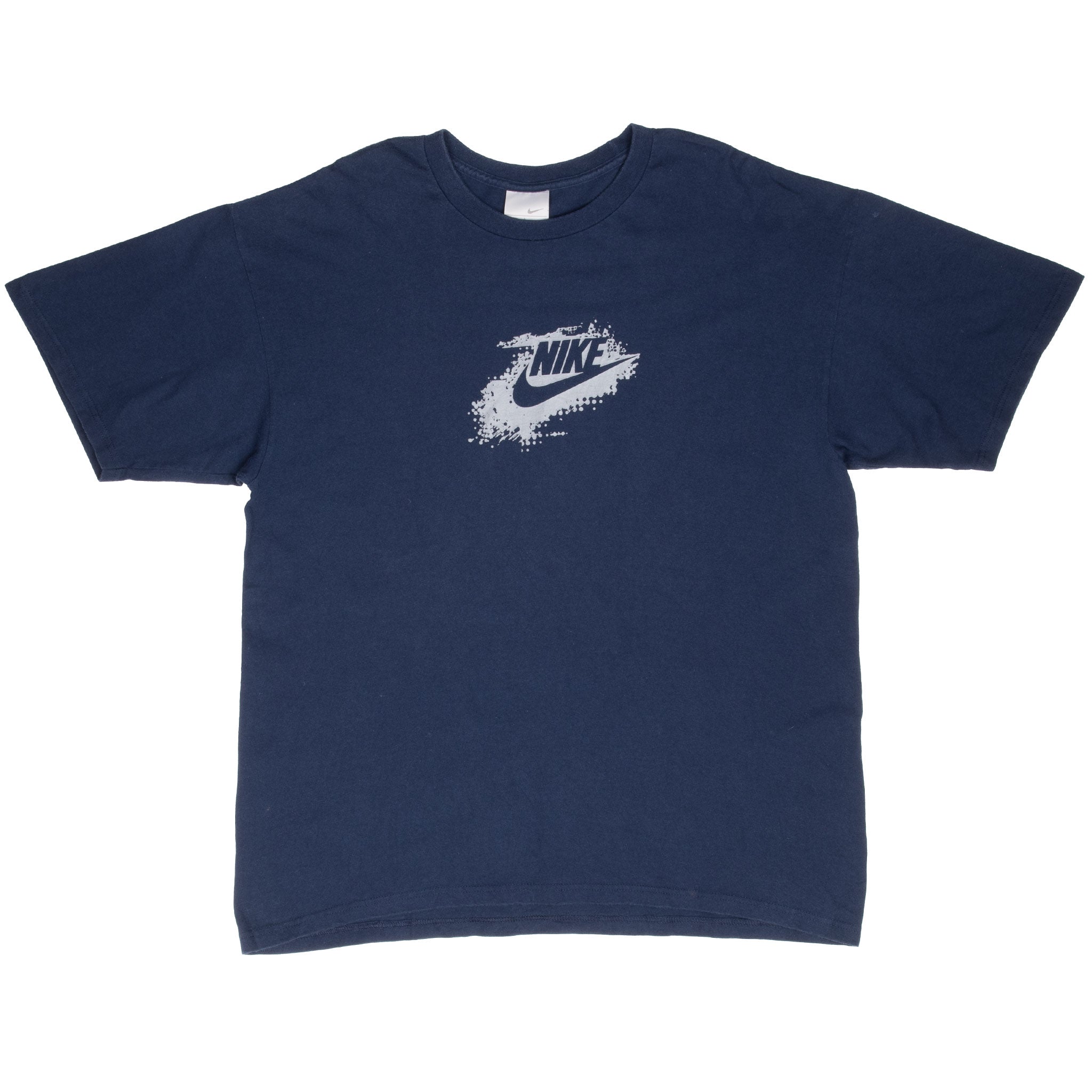 Vintage Nike Spellout Navy Blue Tee Shirt 2000S Size Large