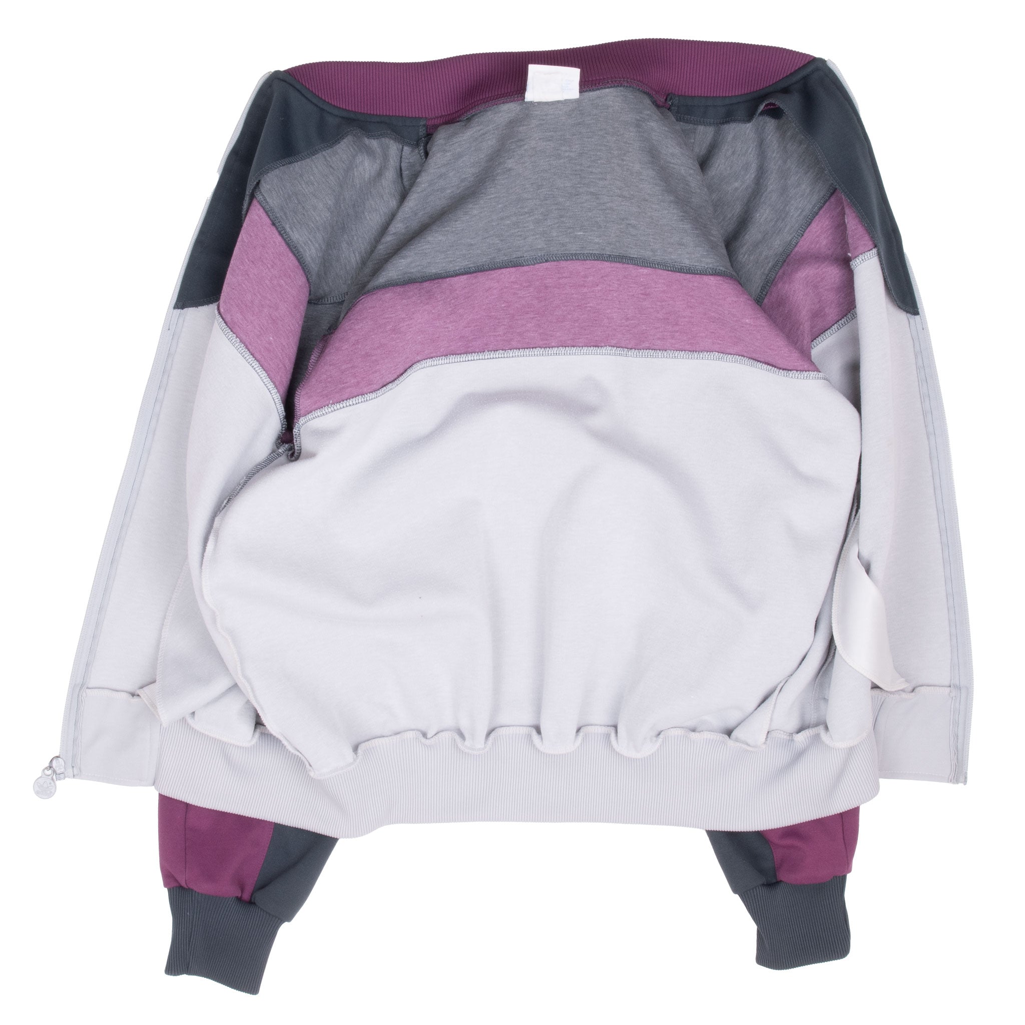 Vintage Adidas Grey And Purple Track Jacket 1980S Size Large