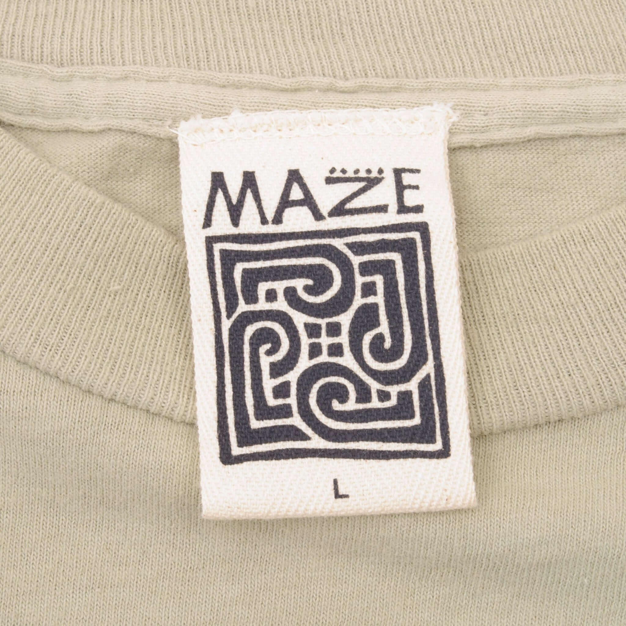 Vintage Maze Golf Tee Shirt 1993 Size Large Made In USA With Single Stitch Sleeves. Deadstock with tags