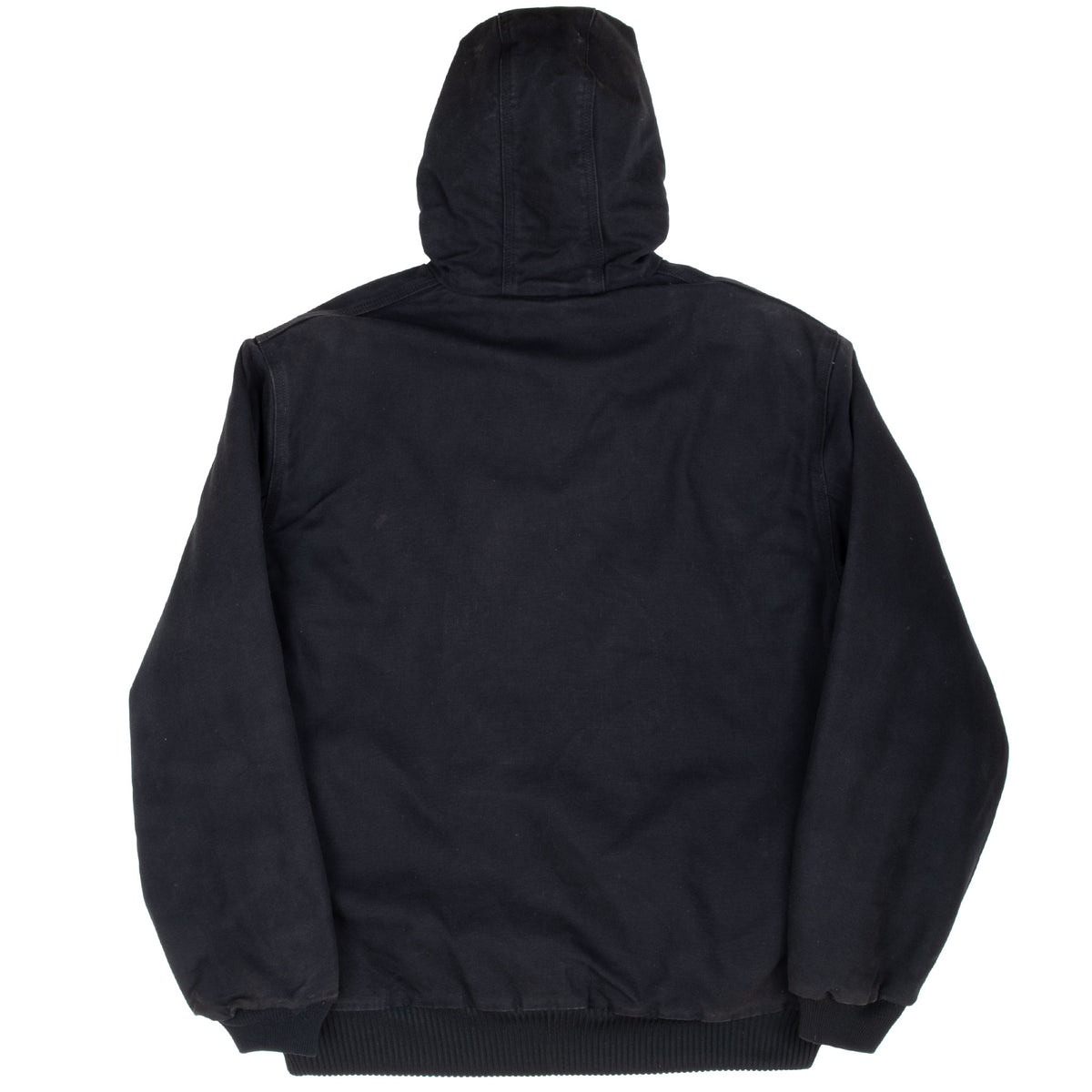 Back of black Carhartt J140 hooded active jacket