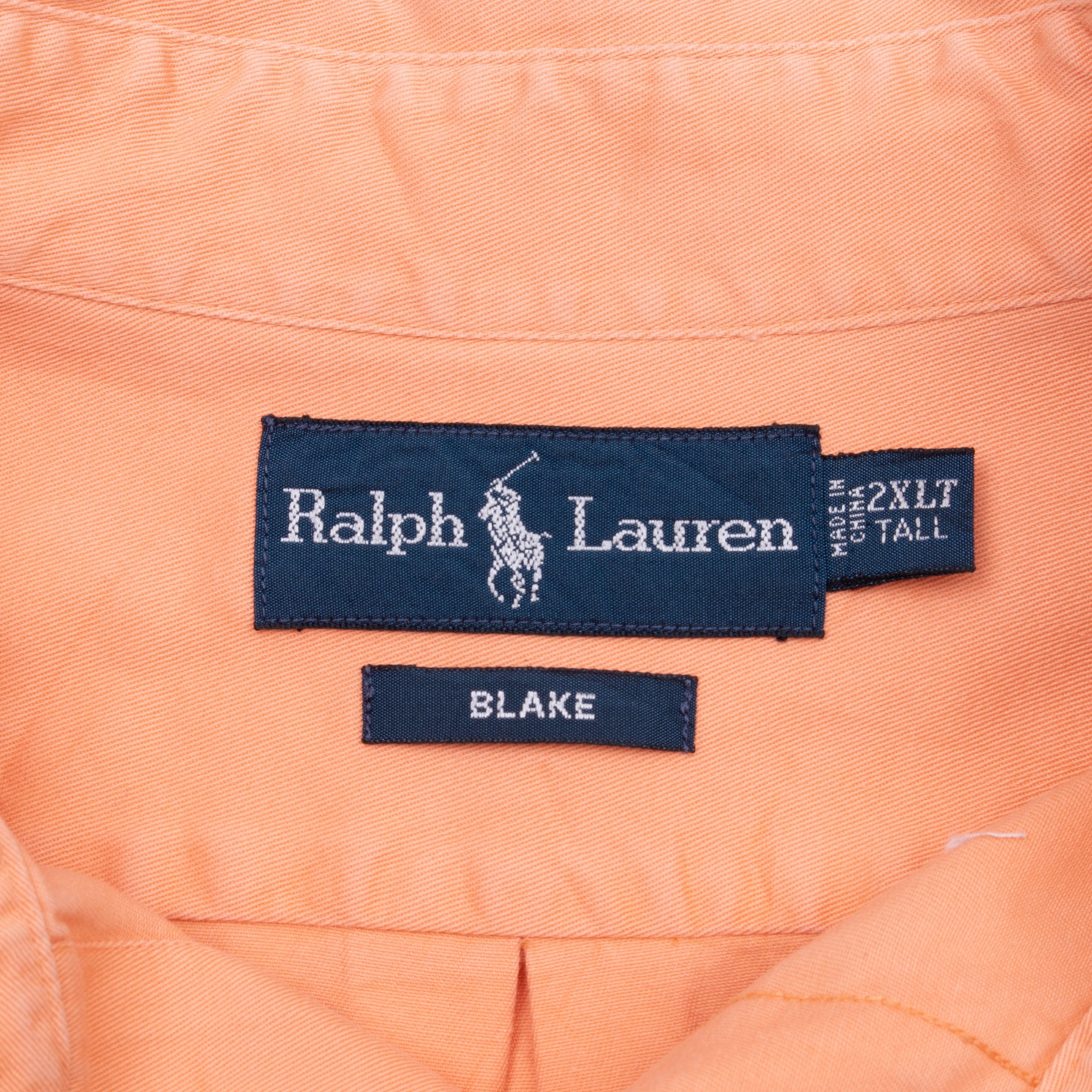 Vintage Polo Ralph Lauren Salmon Pink Shirt 1990S Size 2XL Tall