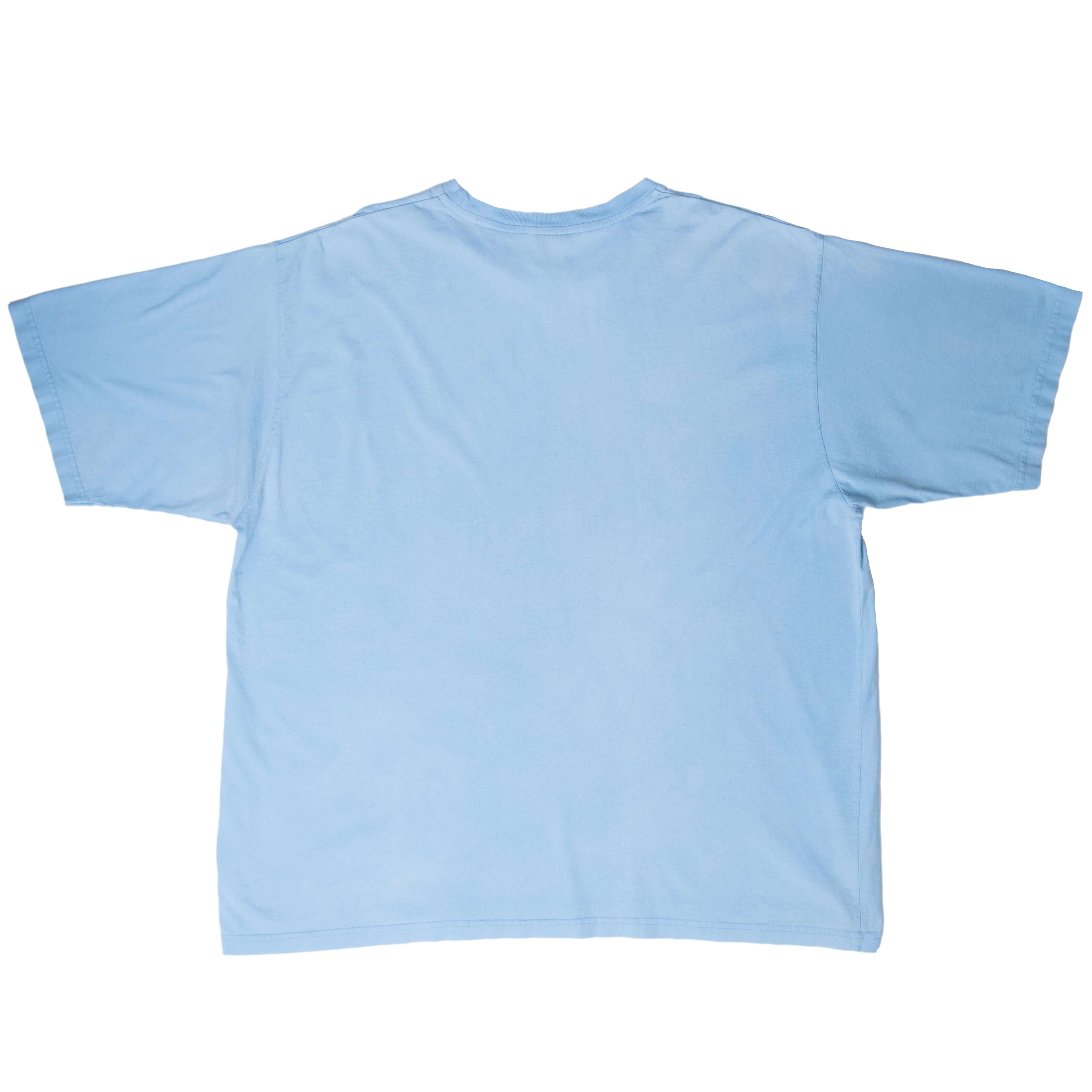 Vintage Nike Classic Swoosh Light Blue Tee Shirt 1990S Size 2XL