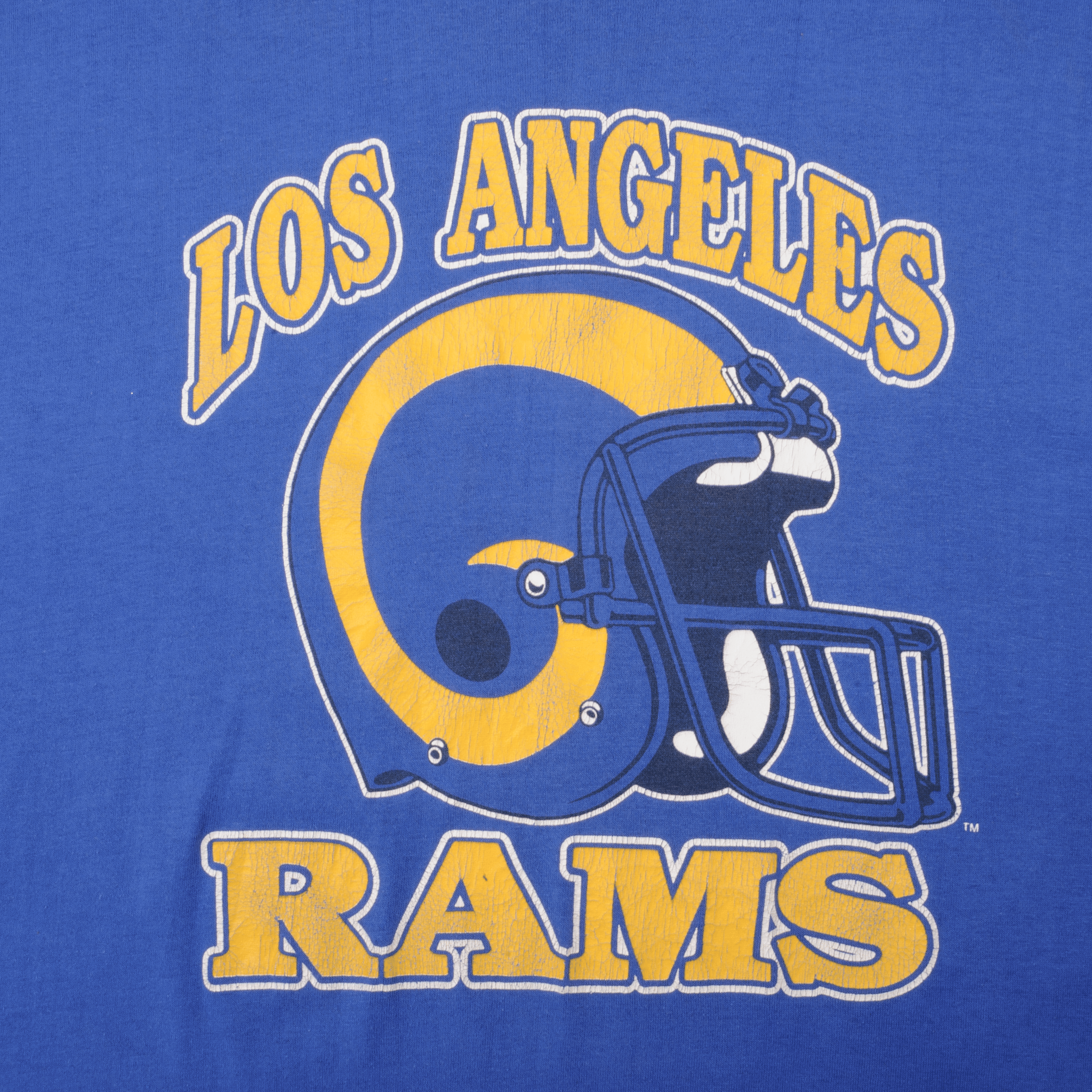 Vintage NFL Los Angeles Rams Tee Shirt Size Large Made In USA With Single Stitch Sleeves 1990S