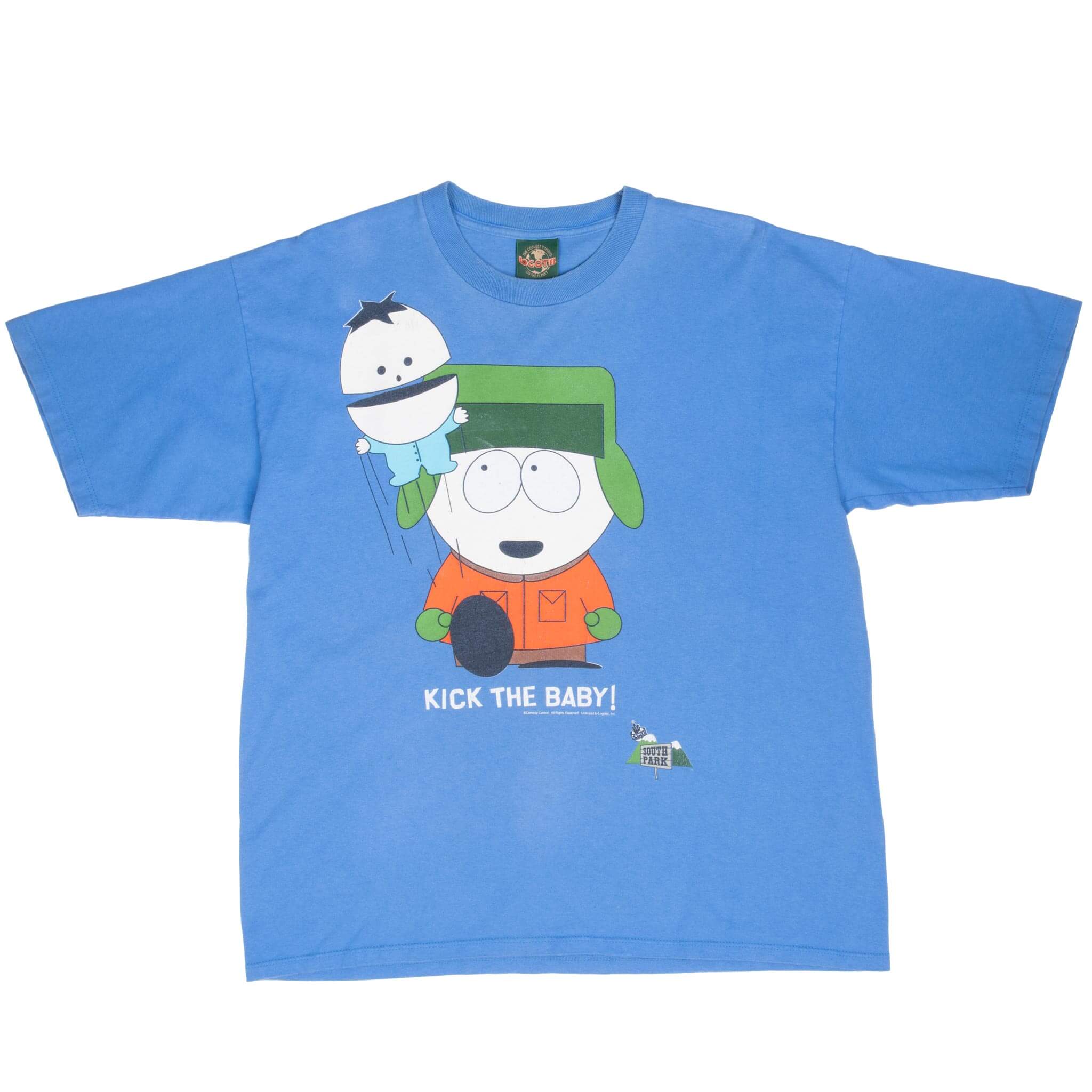 Vintage South Park Stan Kick The Baby Tee Shirt 1990S Size XL Made In USA