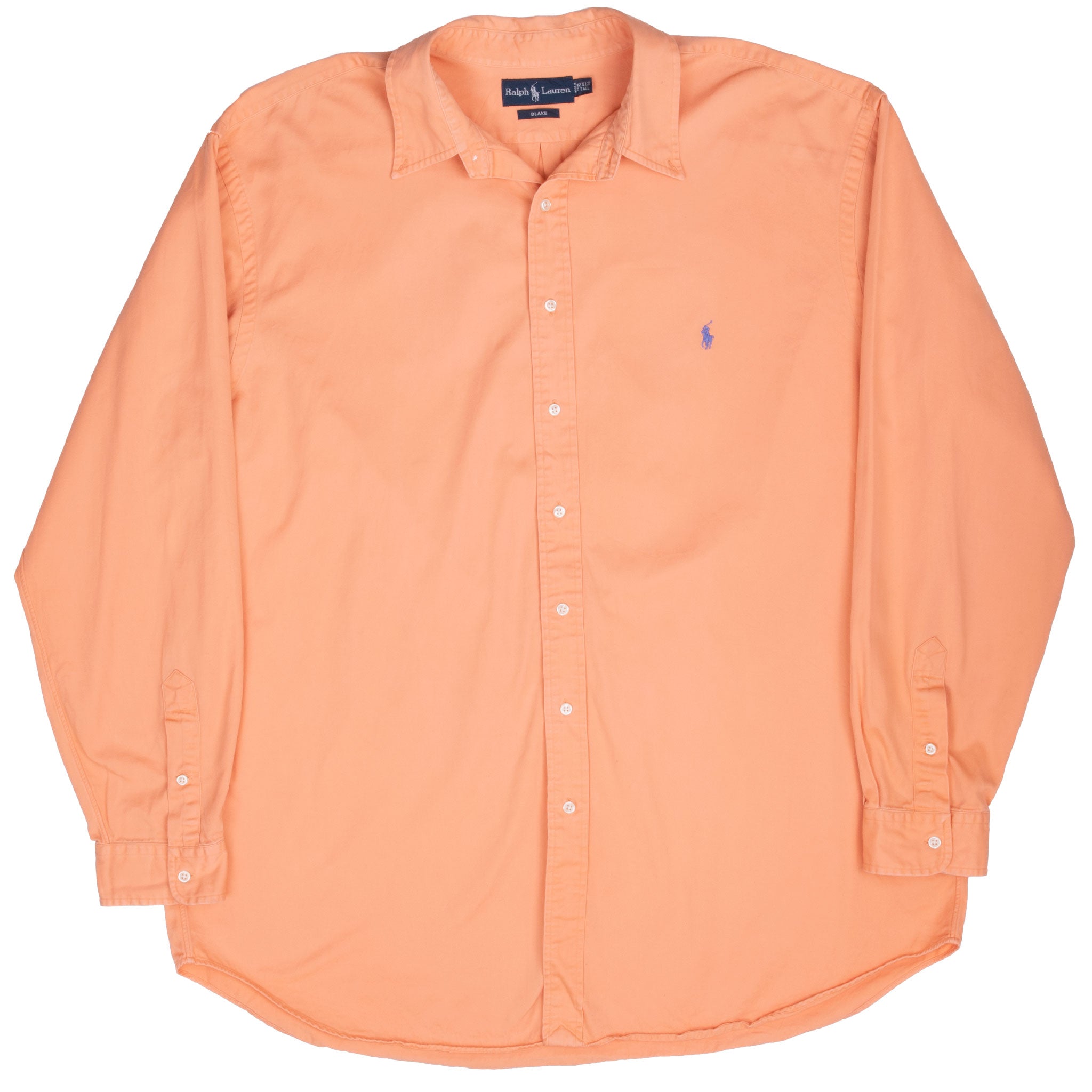 Vintage Polo Ralph Lauren Salmon Pink Shirt 1990S Size 2XL Tall