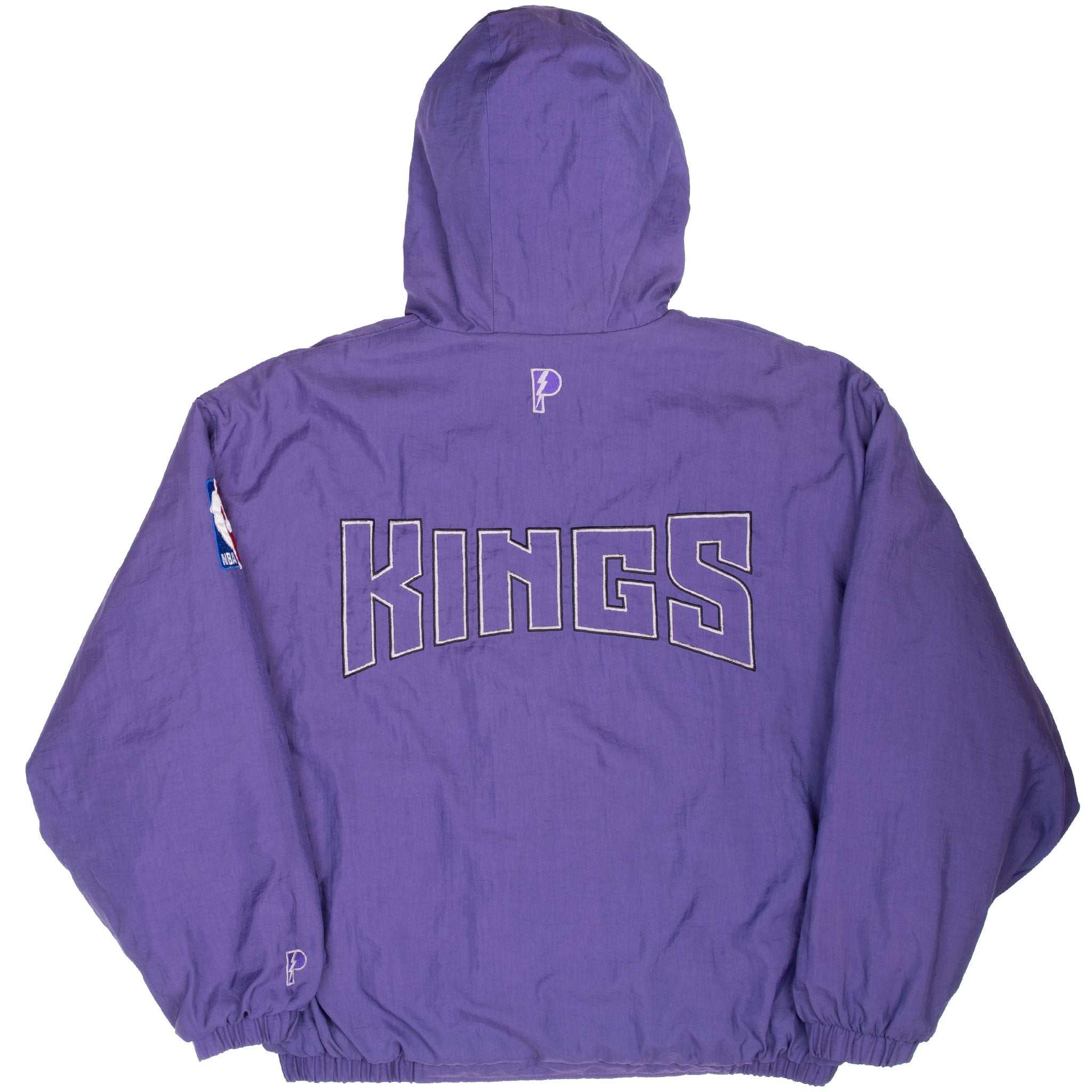 VINTAGE NBA SACRAMENTO KINGS REVERSIBLE HEAVY PRO PLAYER JACKET 1990S XL