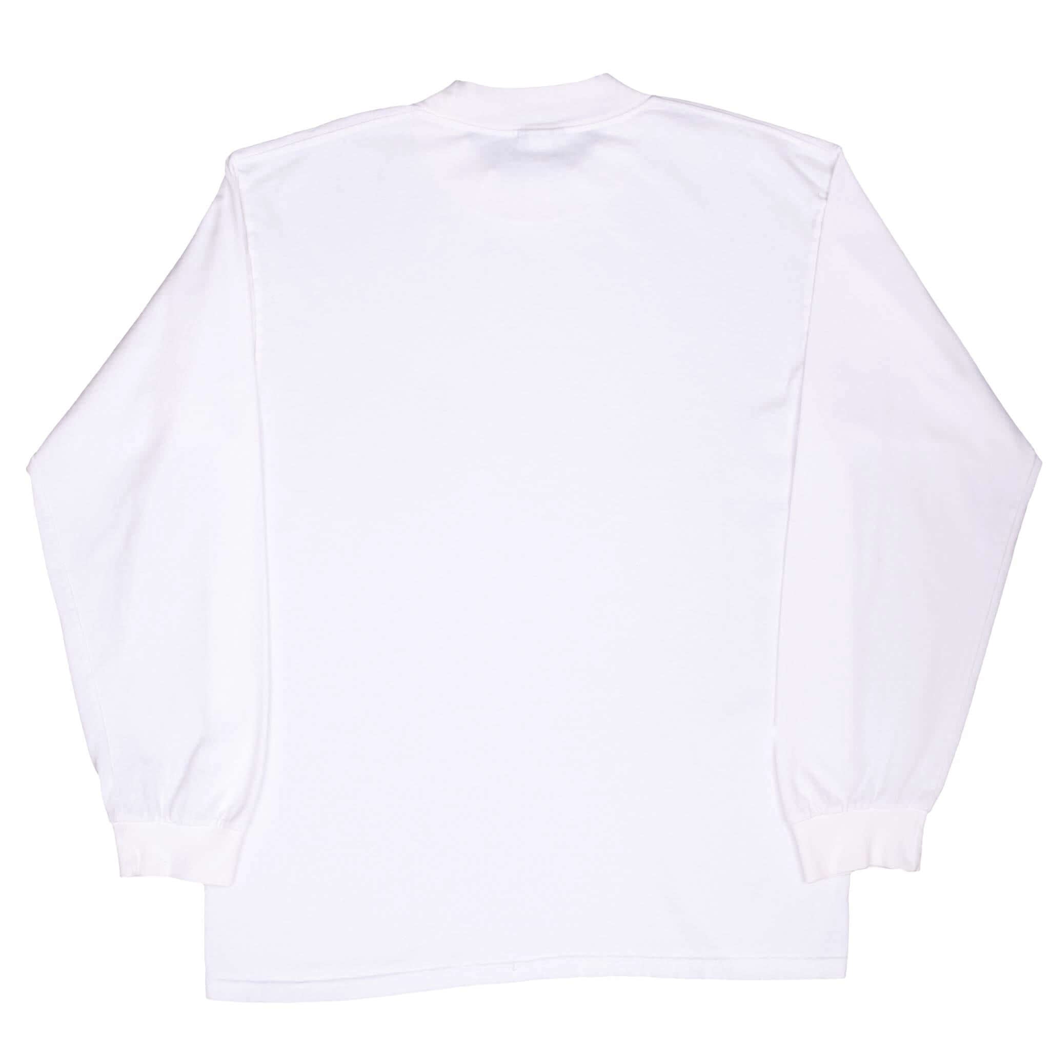 VINTAGE NIKE LONG SLEEVE TURTLE NECK WHITE TEE SHIRT 2000S LARGE
