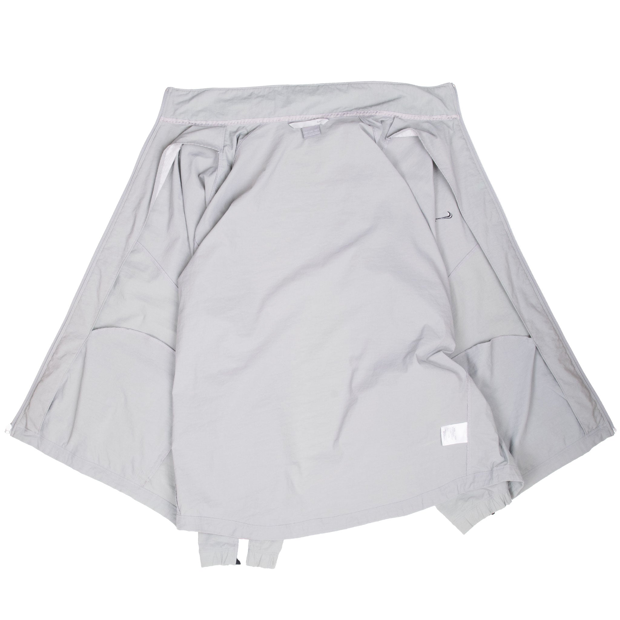 VINTAGE NIKE CLASSIC SWOOSH GREY WINDBREAKER JACKET 2000S 4XL