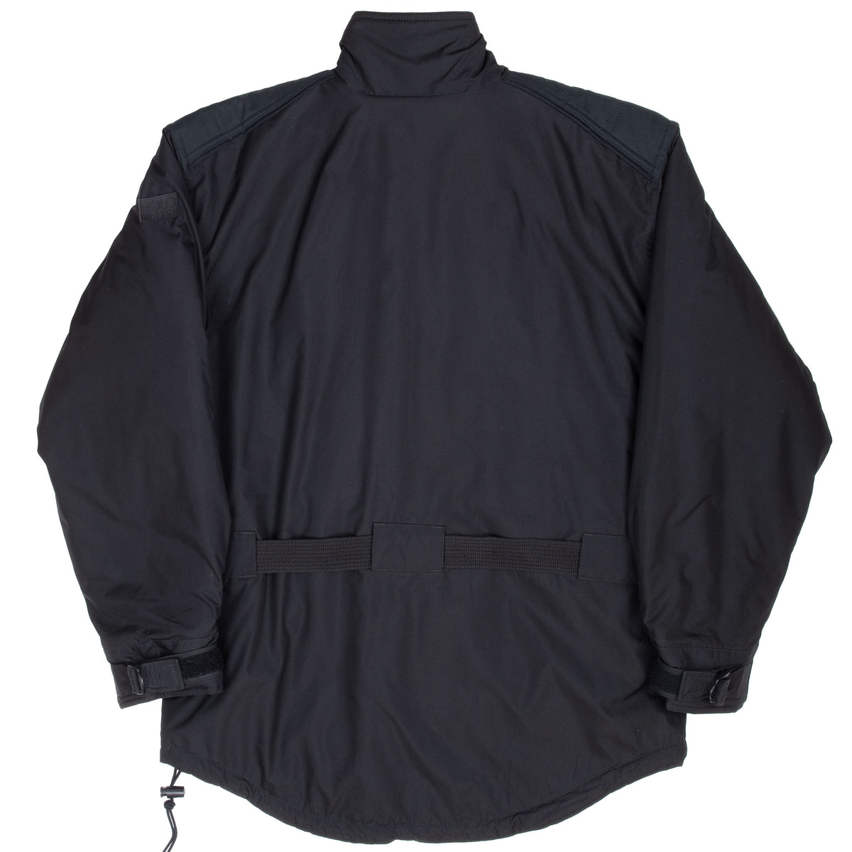 Back of black Polo Ralph Lauren Hi Tech ski jacket with high collar and adjustable cuffs