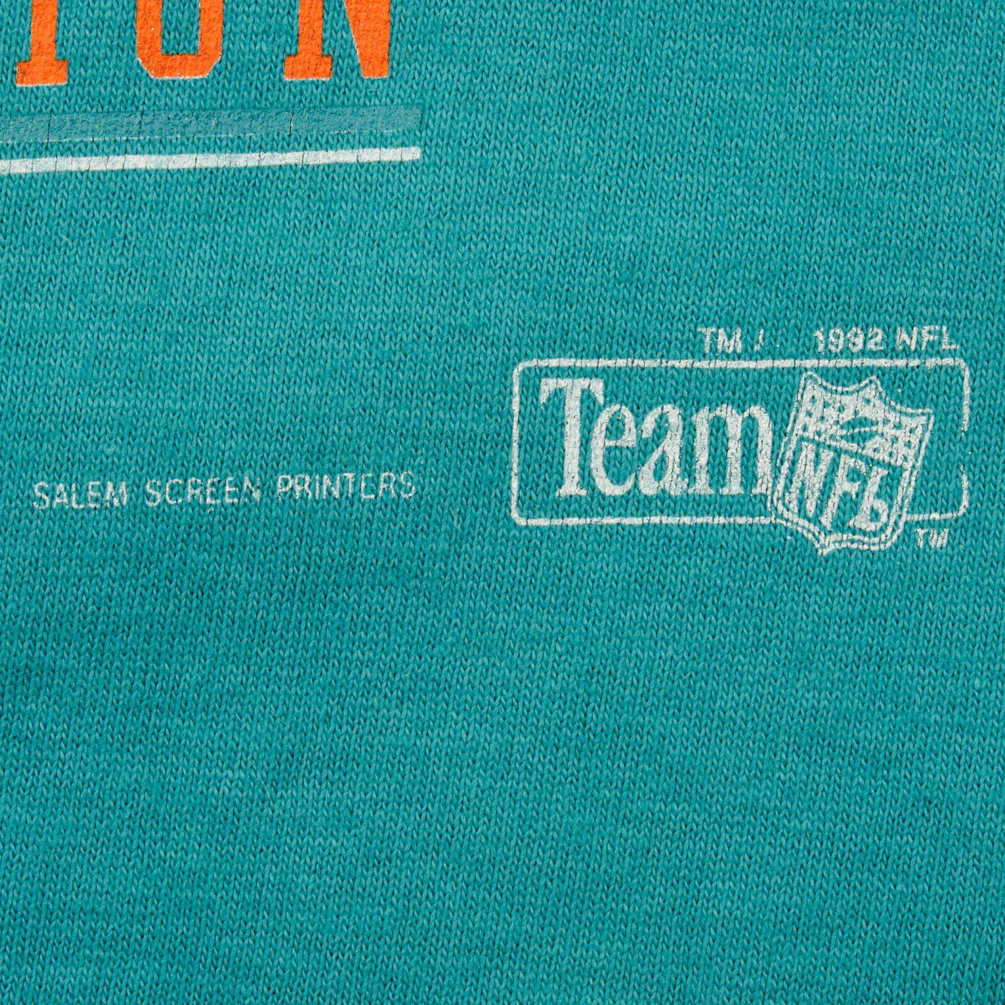 VINTAGE NFL MIAMI DOLPHINS TEE SHIRT 1992 SIZE LARGE MADE IN USA